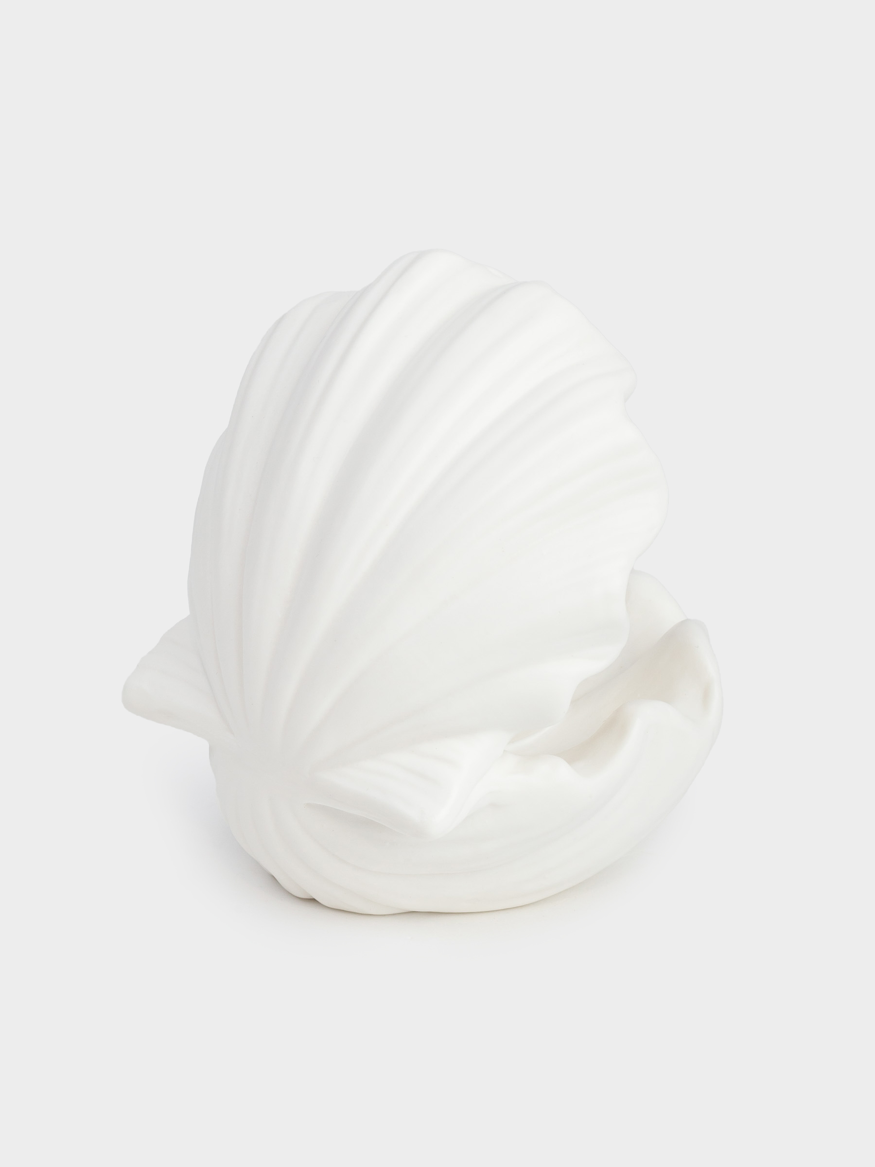 Decorative lamp, 10x11 cm, porcelain P, white, Shell with pearl, Tridacna, image-3