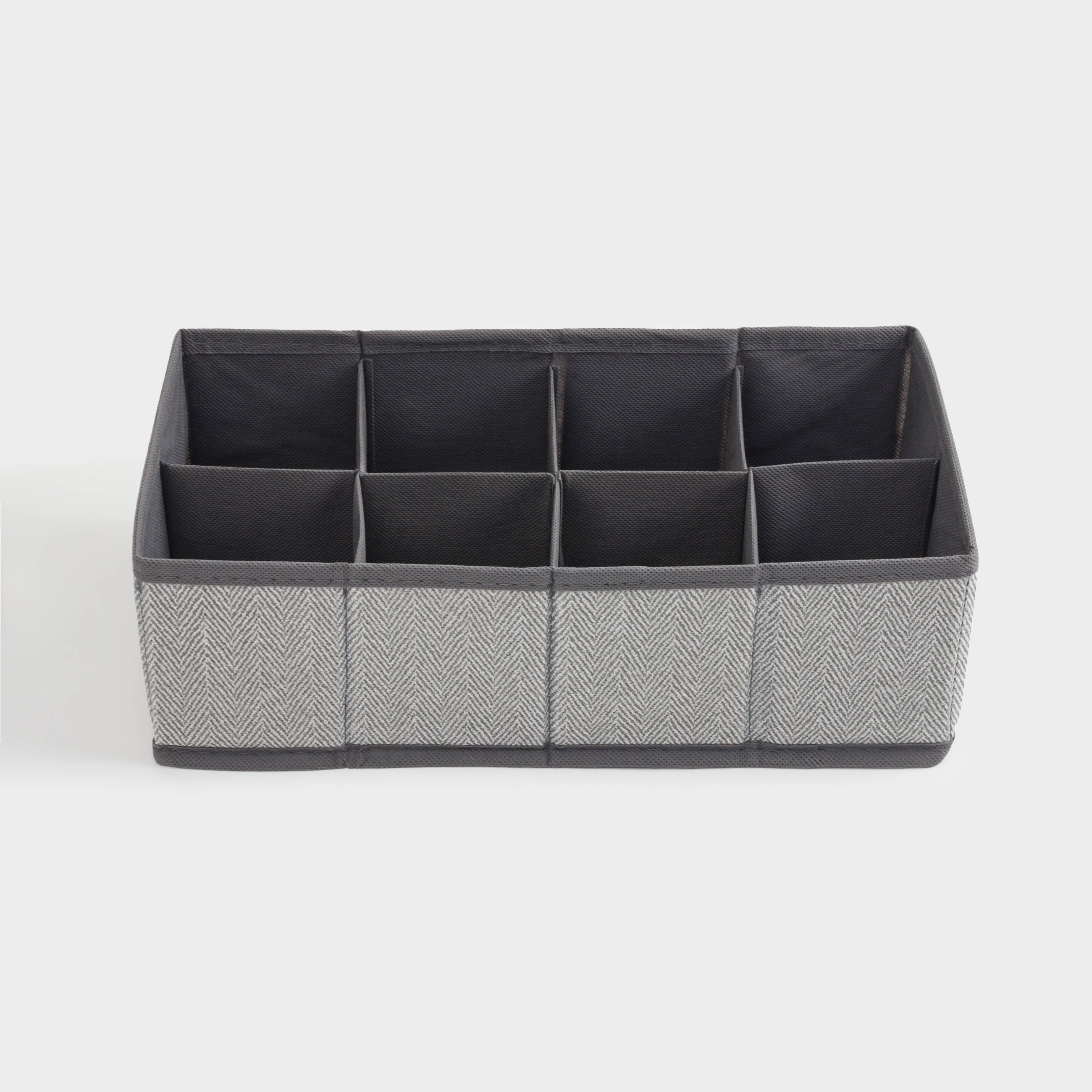 Organizer-divider for drawers, 32x16 cm, 8 units, textile, gray, Pedant new