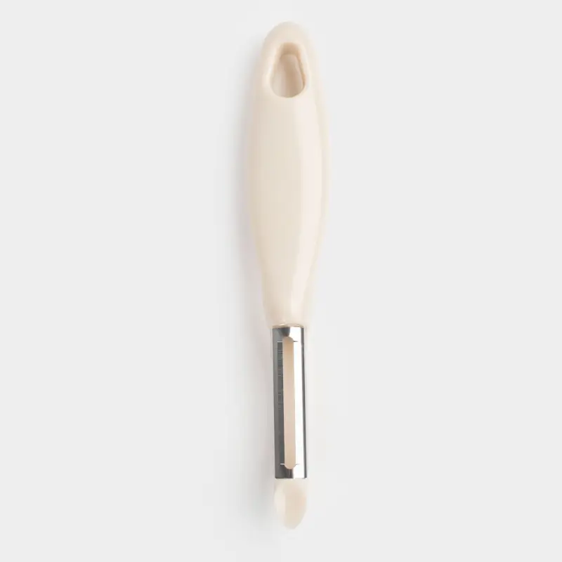 Vegetable peeler, 17 cm, steel / plastic, gray-milky, Regular