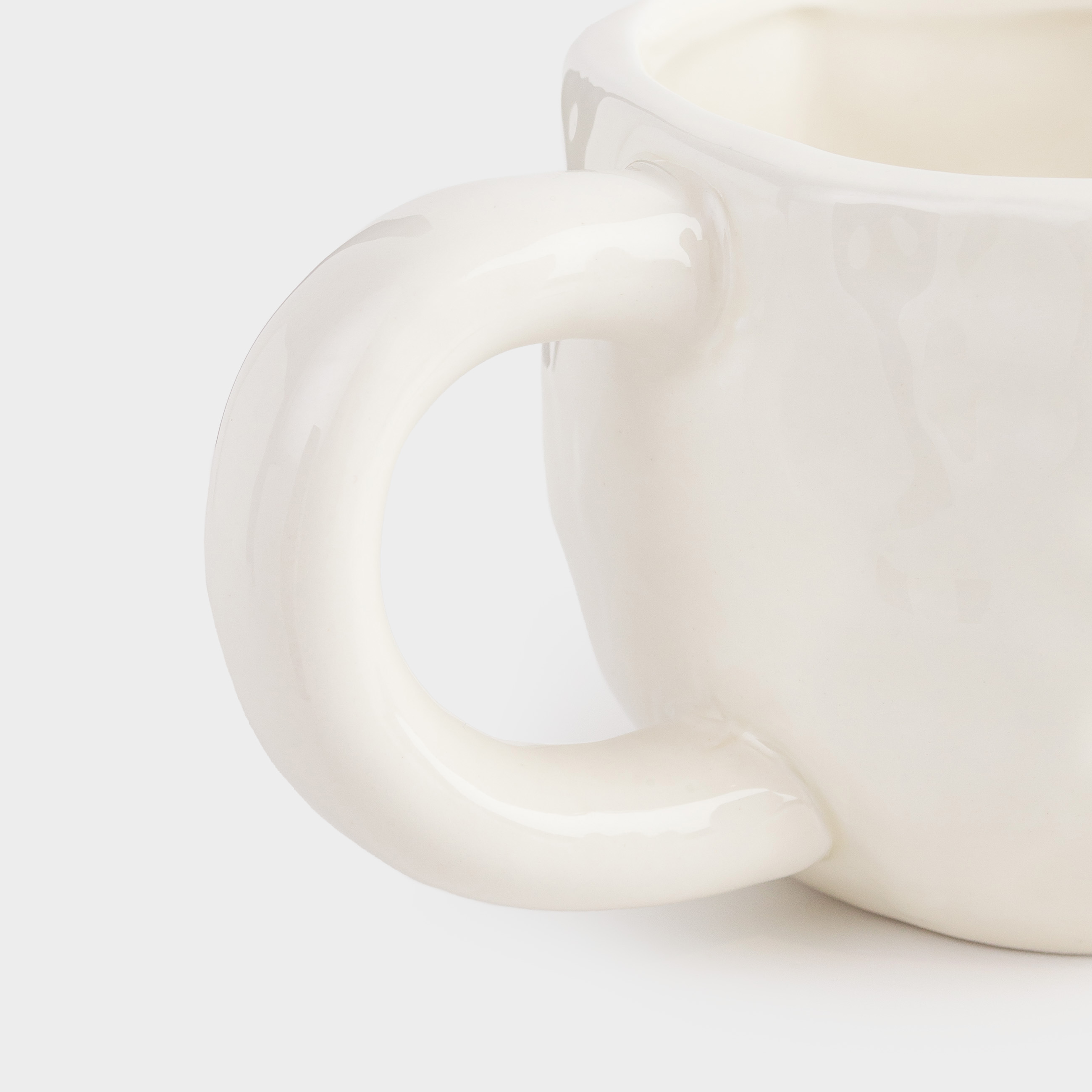 Mug, 500 ml, ceramic, milky gold, Heart, Crumple amour, image-2