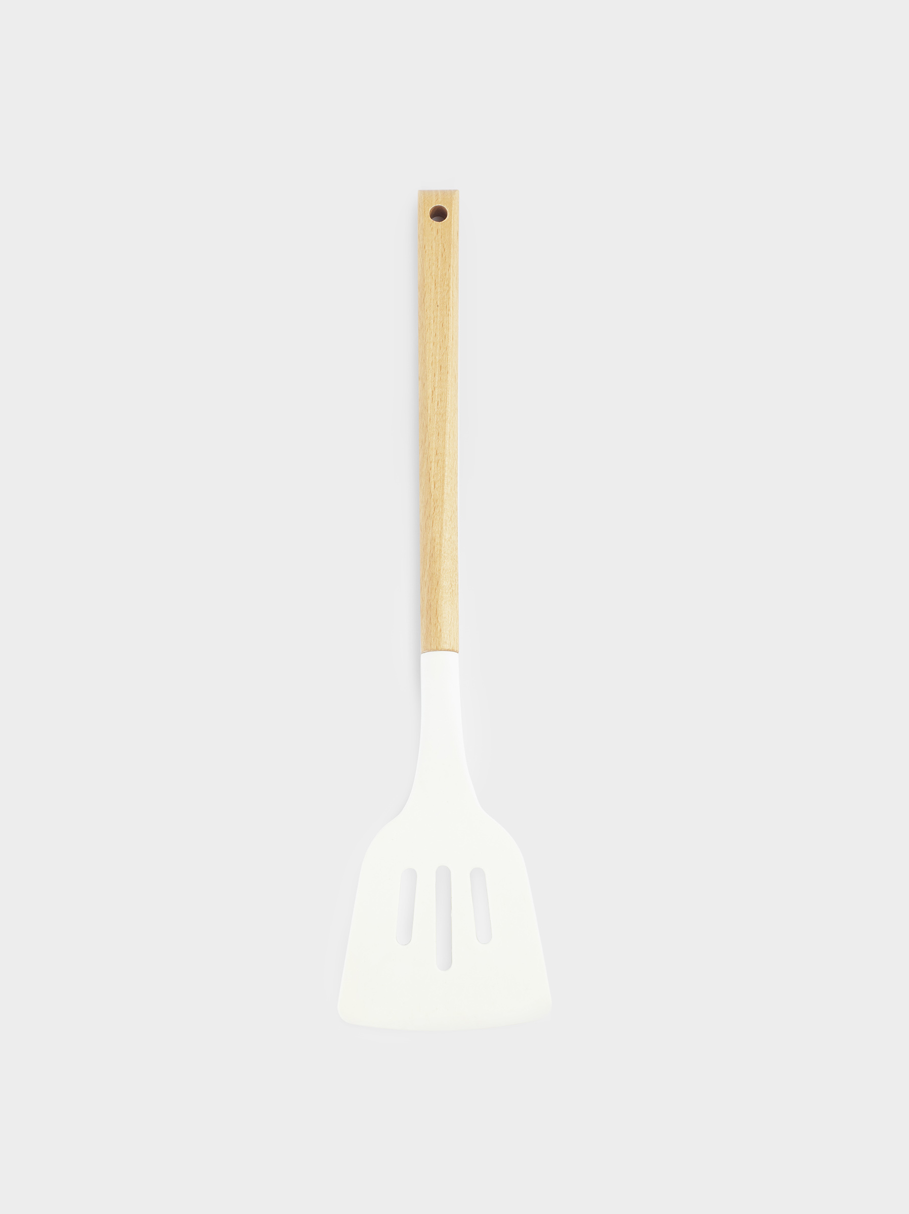 Spatula, 32 cm, with slits, silicone / wood, beige, Provence, image-1