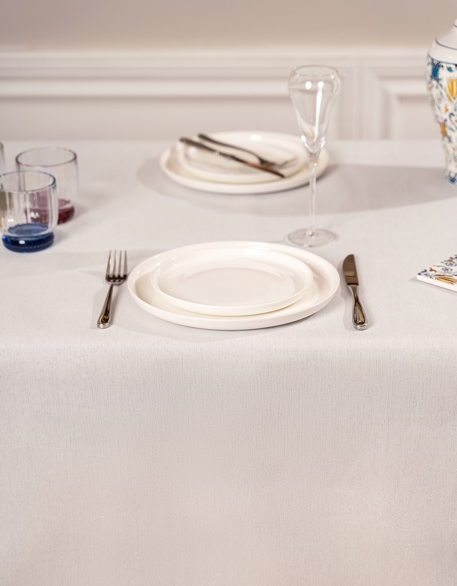 Tablecloth, 170x250 cm, polyester, white, Floral lace, Flower lace, image-5