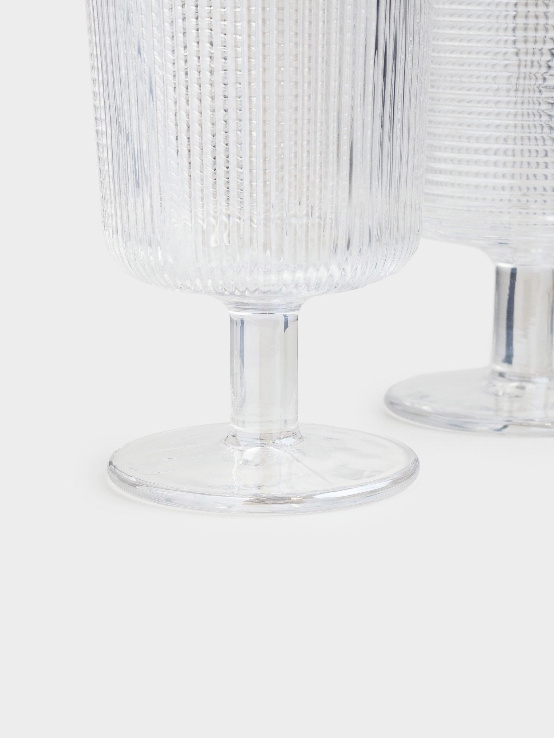 Drinking goblet glass, 260 ml, 2 pcs, glass R, color, pearl, Stripe, image-4