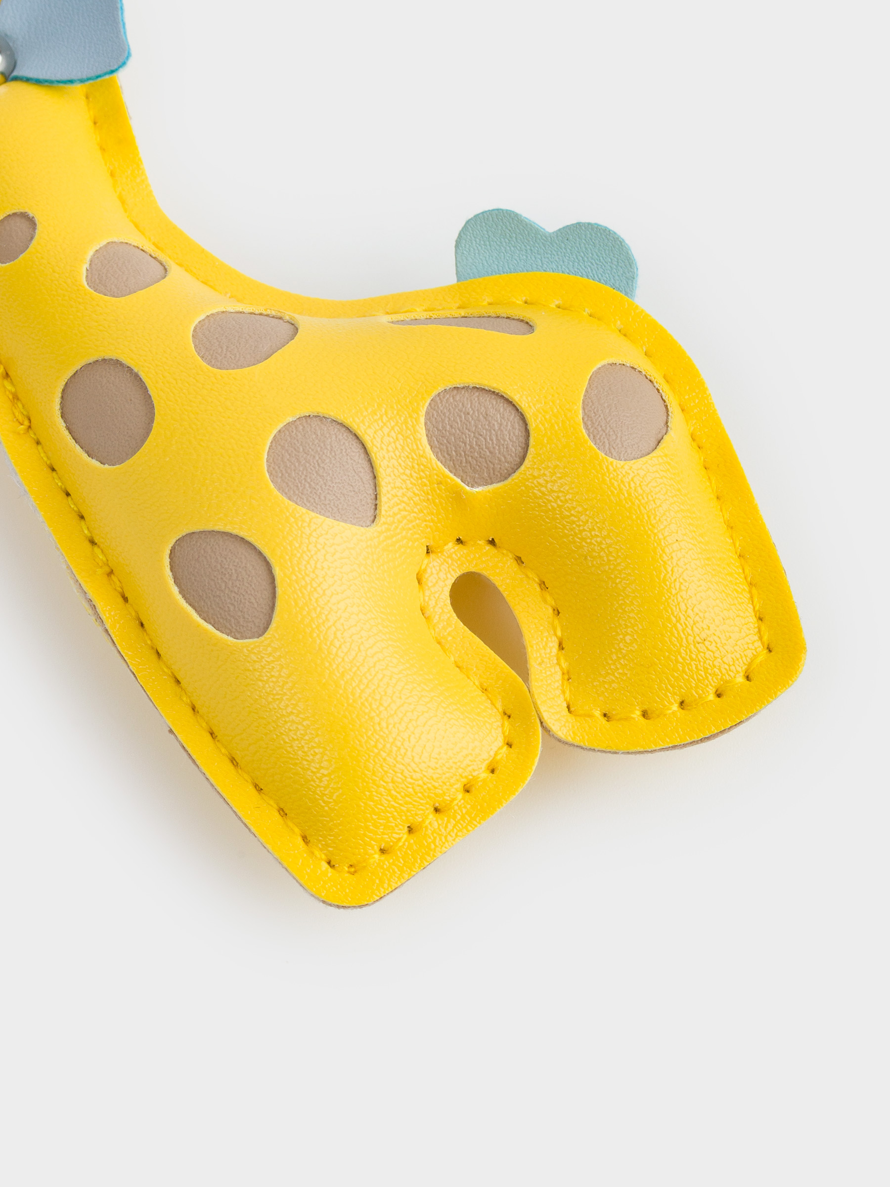 Keychain, 13 cm, polyurethane / metal, yellow, Giraffe, Giraffe, image-3