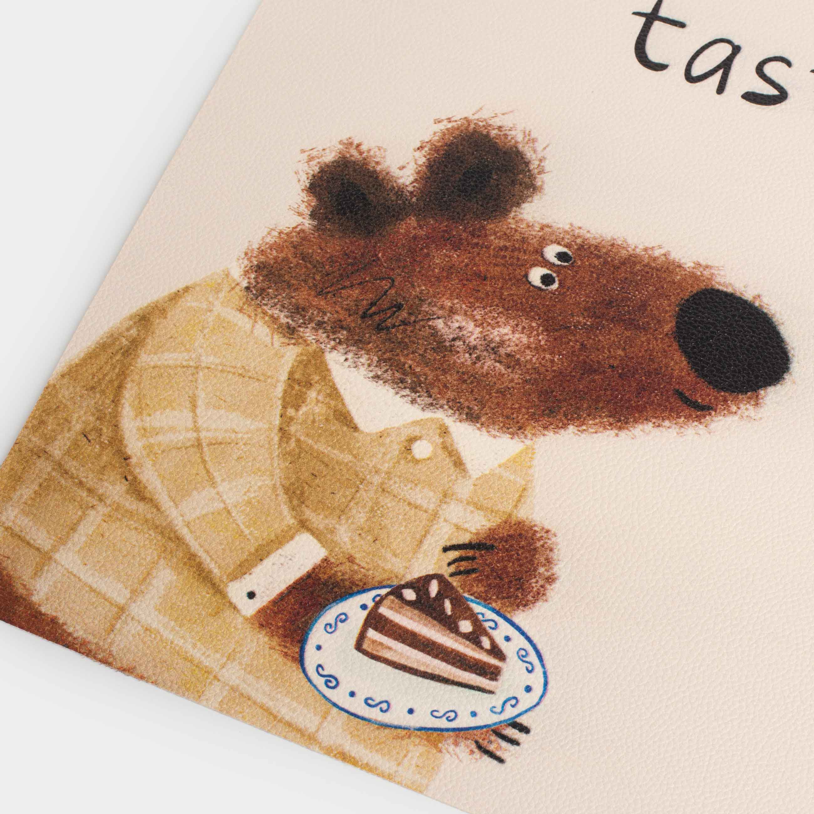 Placemat, 33x46 cm, PVC, rectangular, beige, Tasty time, Rock print, image-2