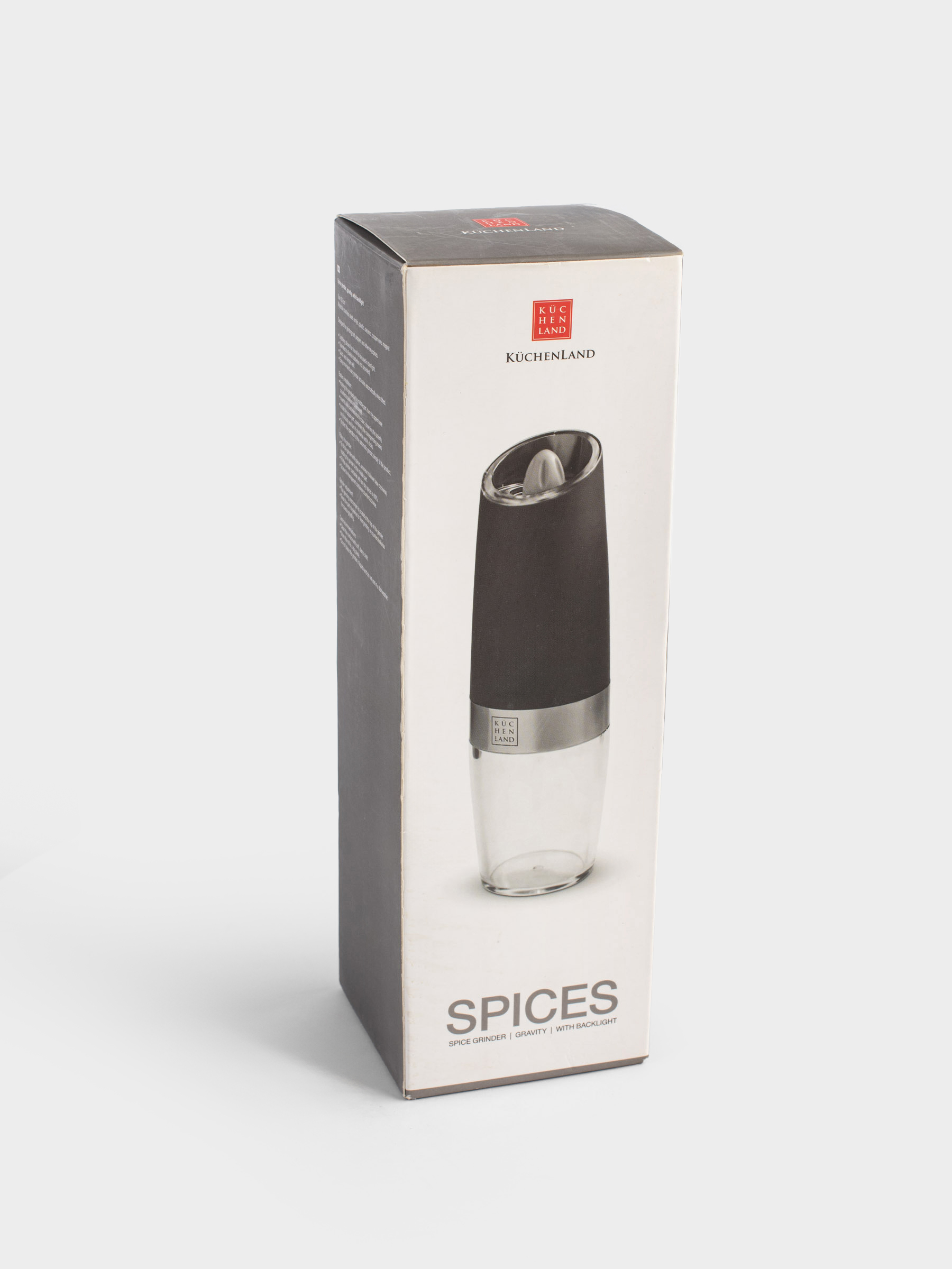 Spice mill, 20 cm, Gravity, Plastic / Acrylic, LED W, Black, Spicy, image-4