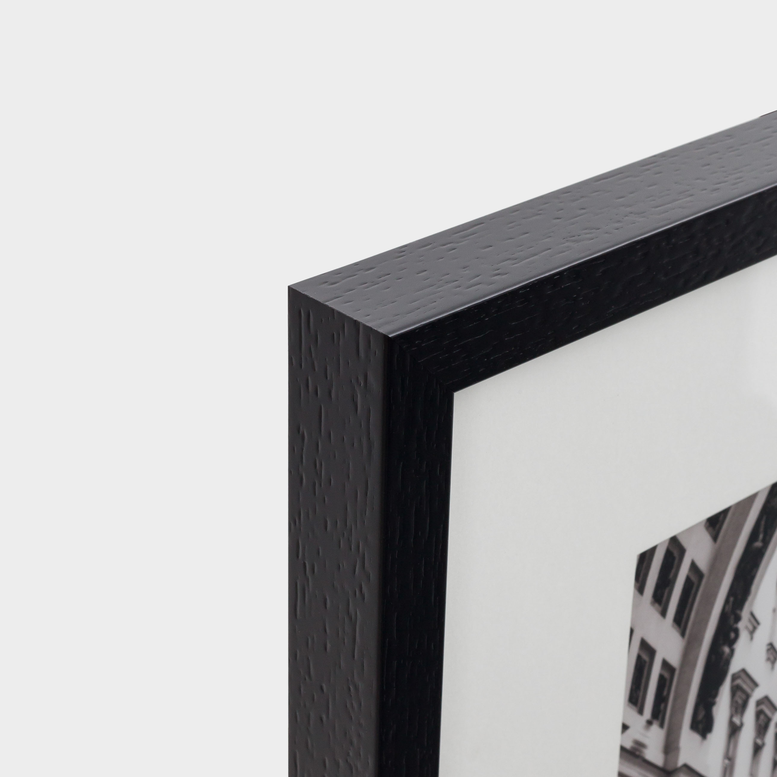 Framed painting, 58x48 cm, paper / polyresin, black and white, Retro car, Gallery