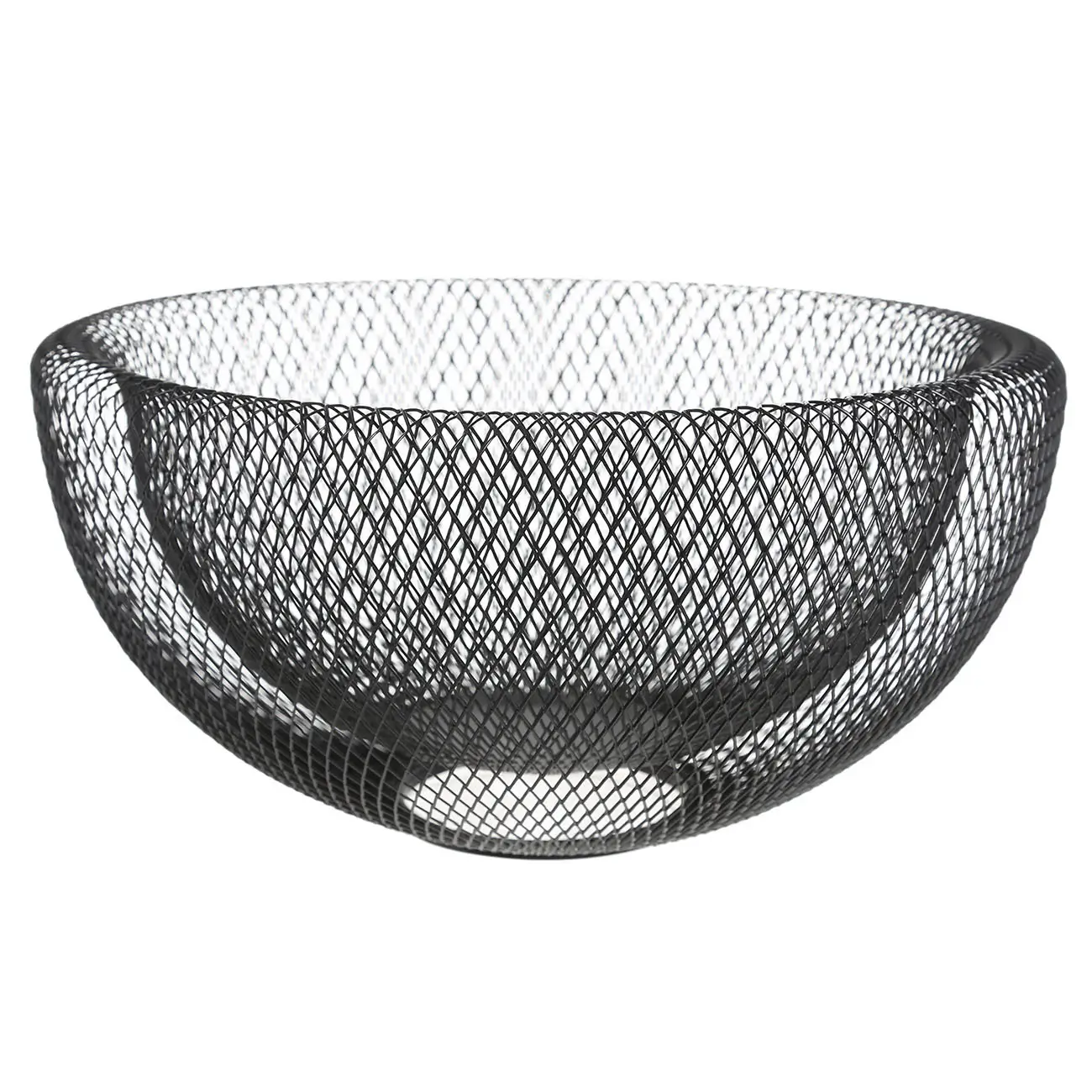 Fruit basket, 30 cm, metal, black, Mesh, Twist cell, image-0