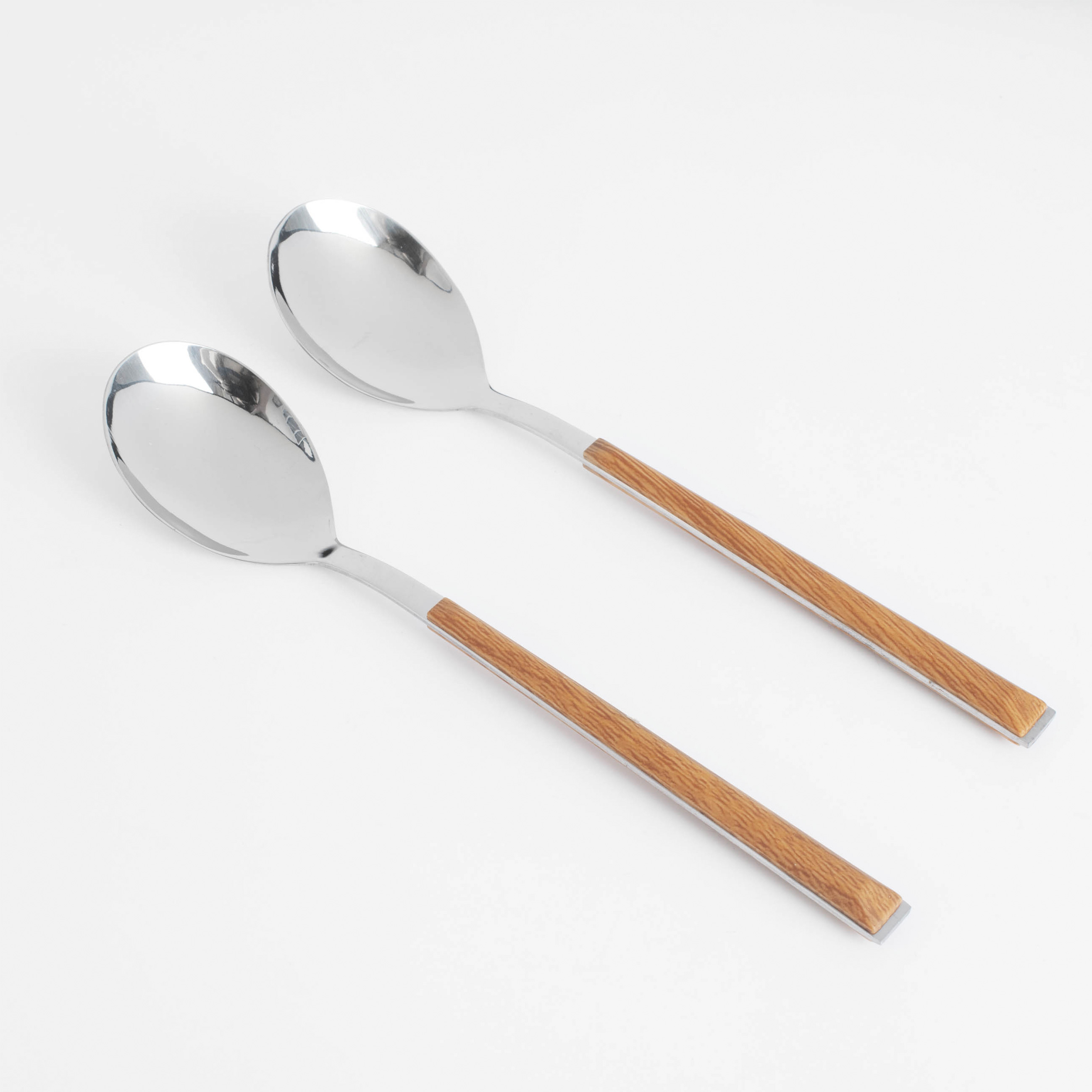 Tea spoon, 2 pcs, steel/plastic, brown, Prague, image-0