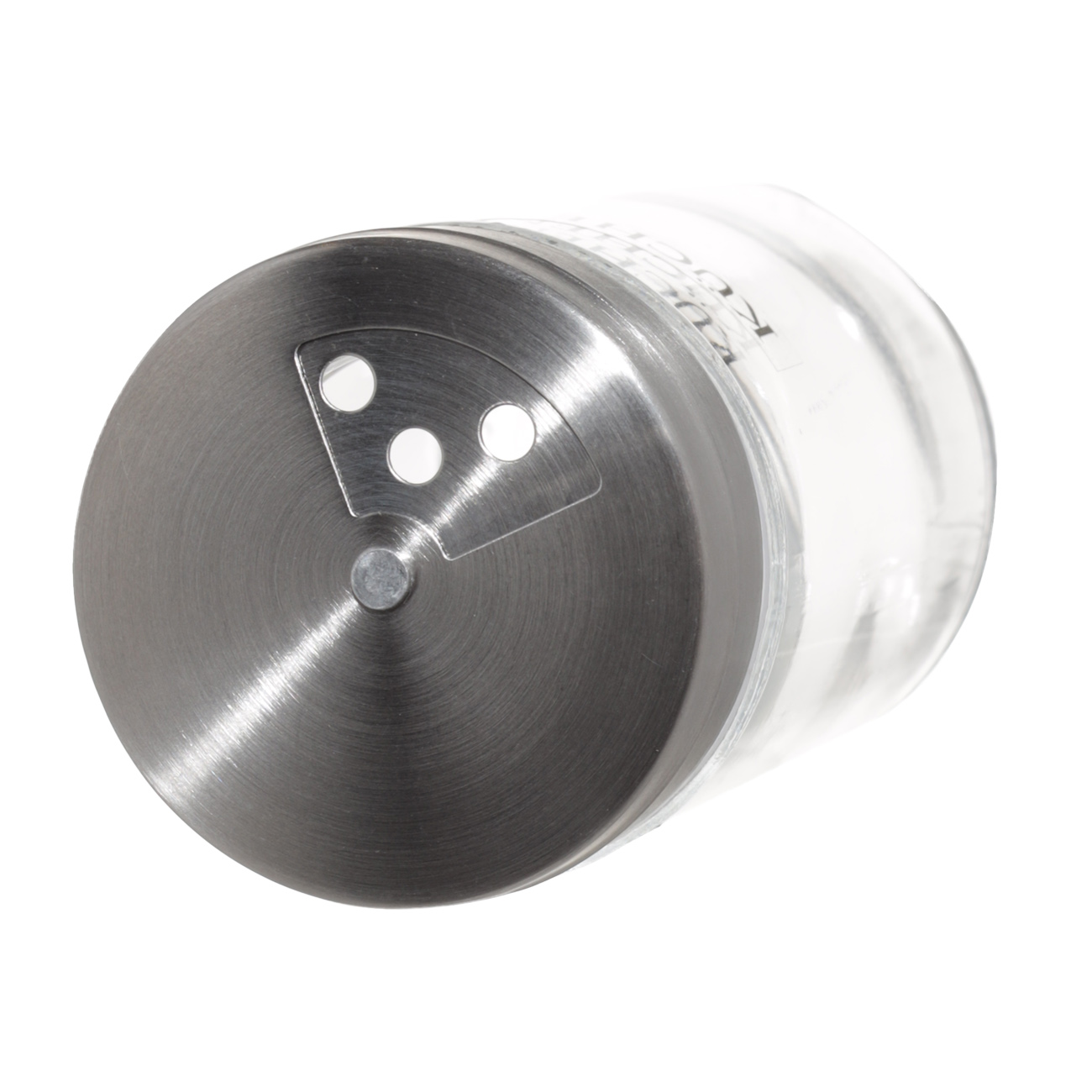 Spice container, 8 cm, large/small holes, glass/steel, Classic-light, image-2