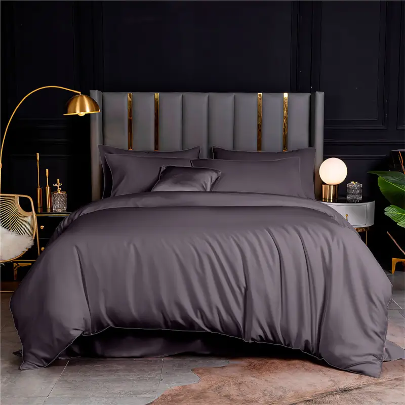 Bed linen set euro, tencel 300 TC, gray-brown, Tencel ,image-0