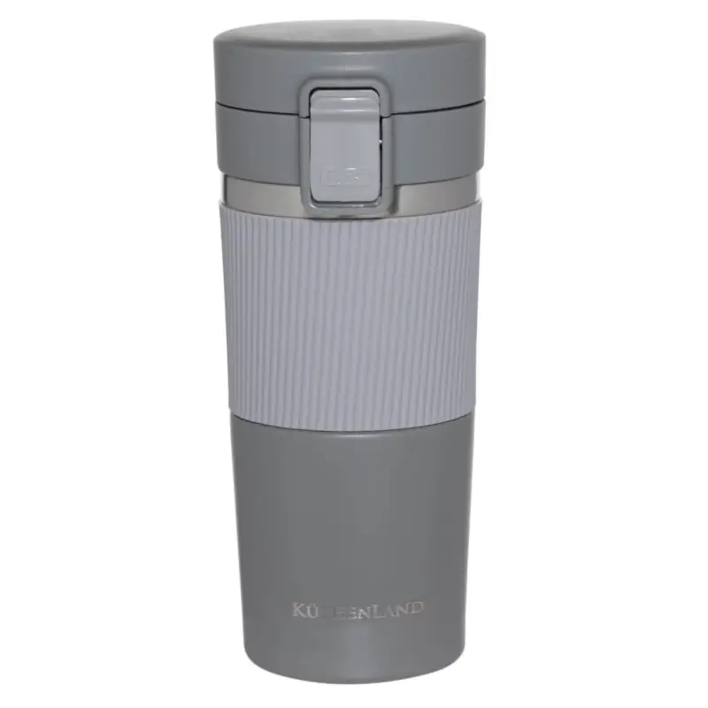 Thermocup, 400 ml, with zarf, steel / plastic, grey, Voyage new