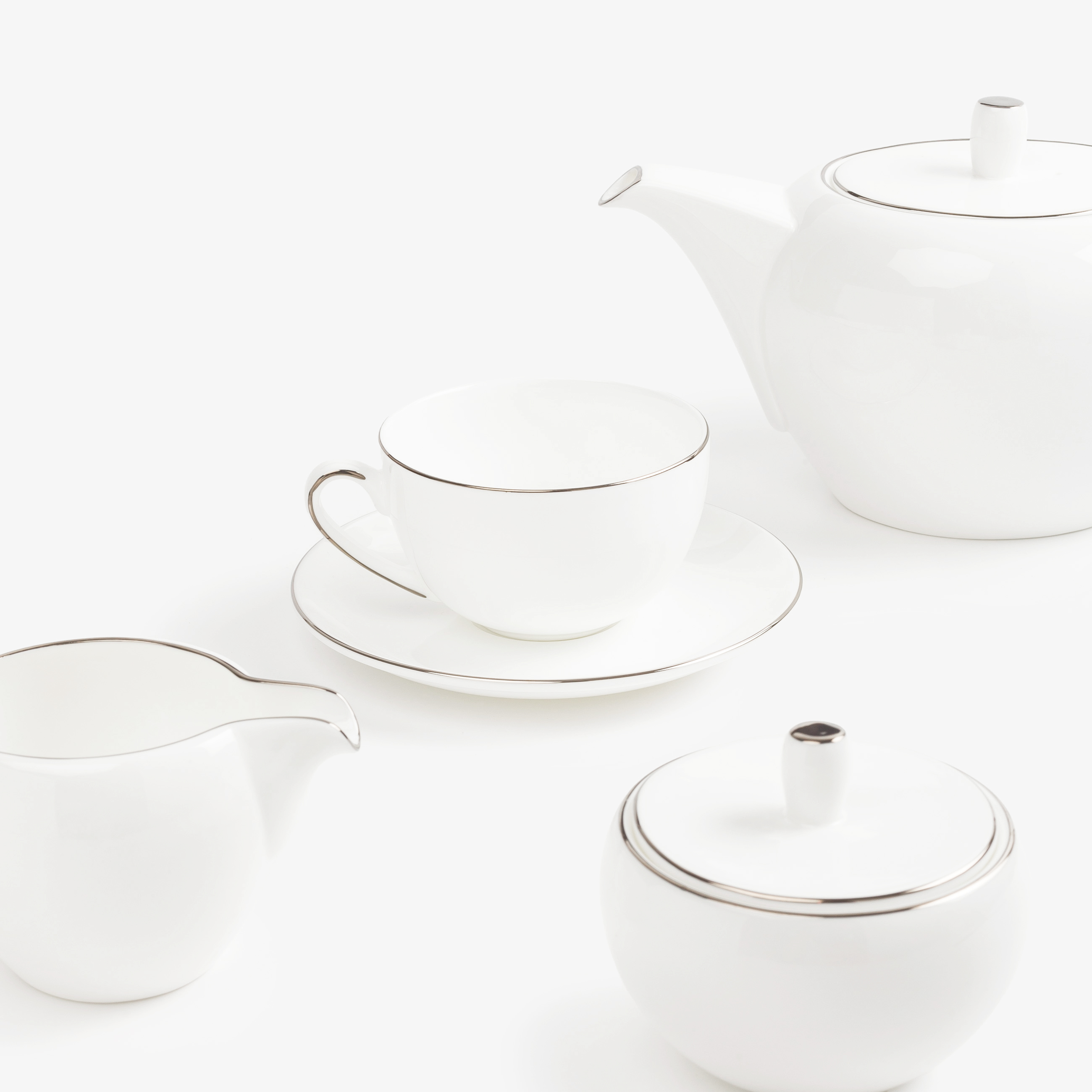 Tea set, 6 pers, 15 pr, porcelain F, Antarctica