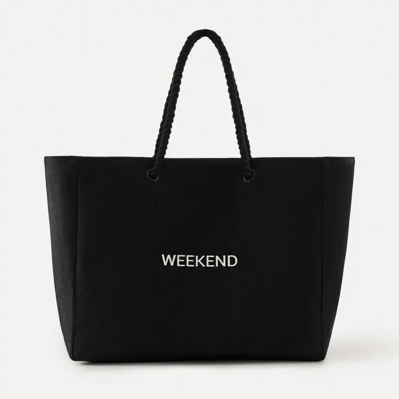Women's bag, 44x35 cm, polyester, black, Weekend, Coast ,image-0