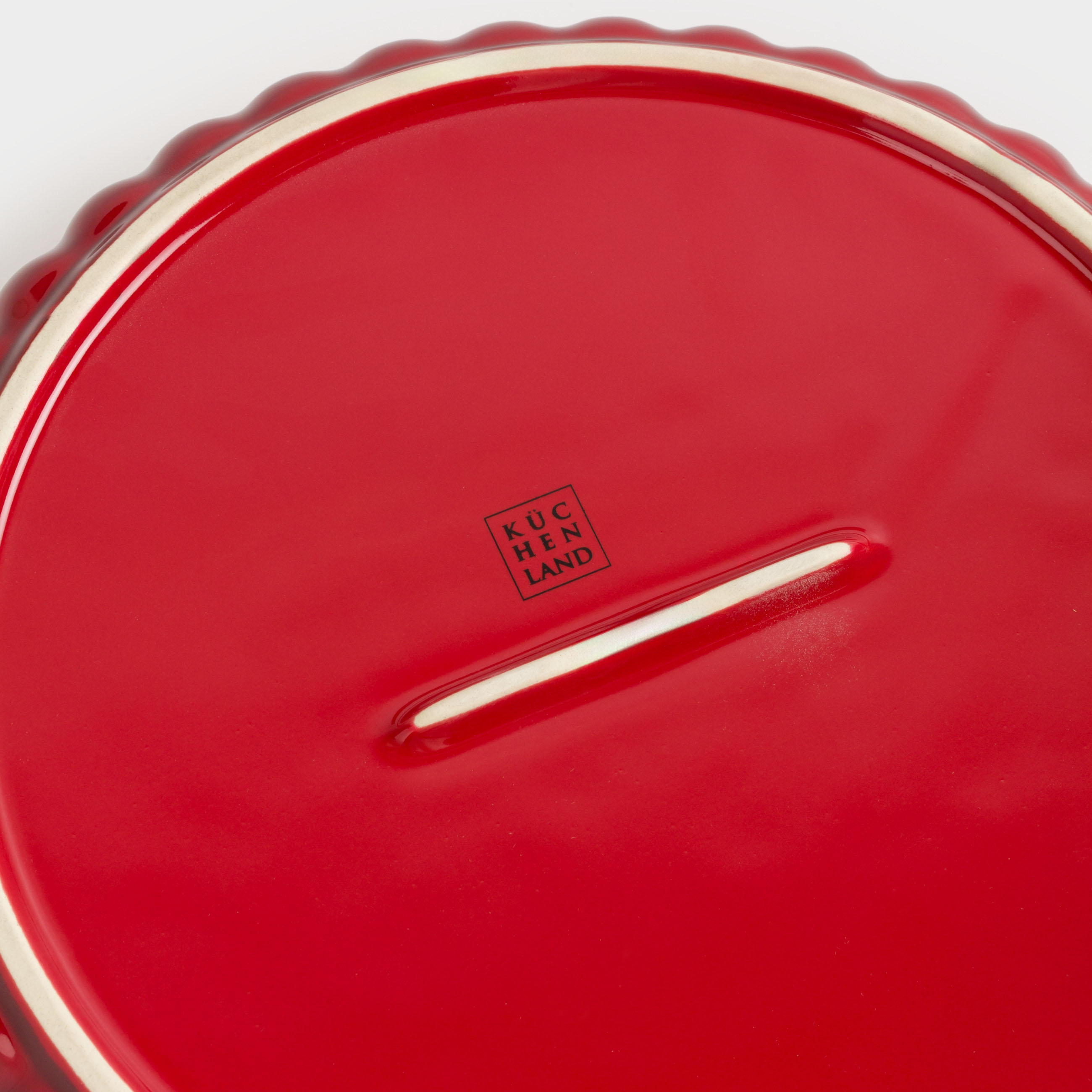 Baking dish, 28 cm, ceramic, round, burgundy, Gradient, Cakes gradient