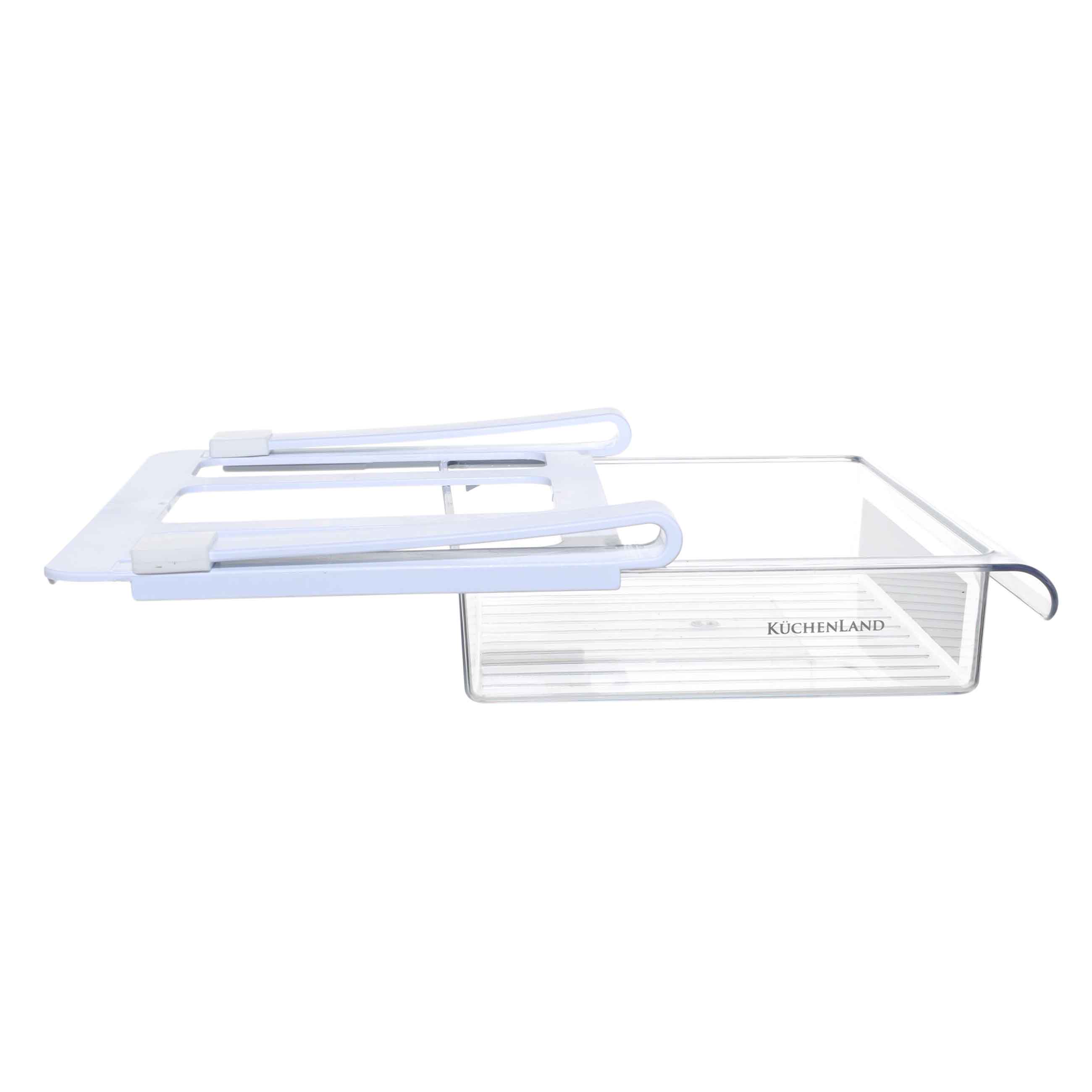 Refrigerator organizer shelf, 27x20 cm, suspended, plastic / nylon, transparent, Basic