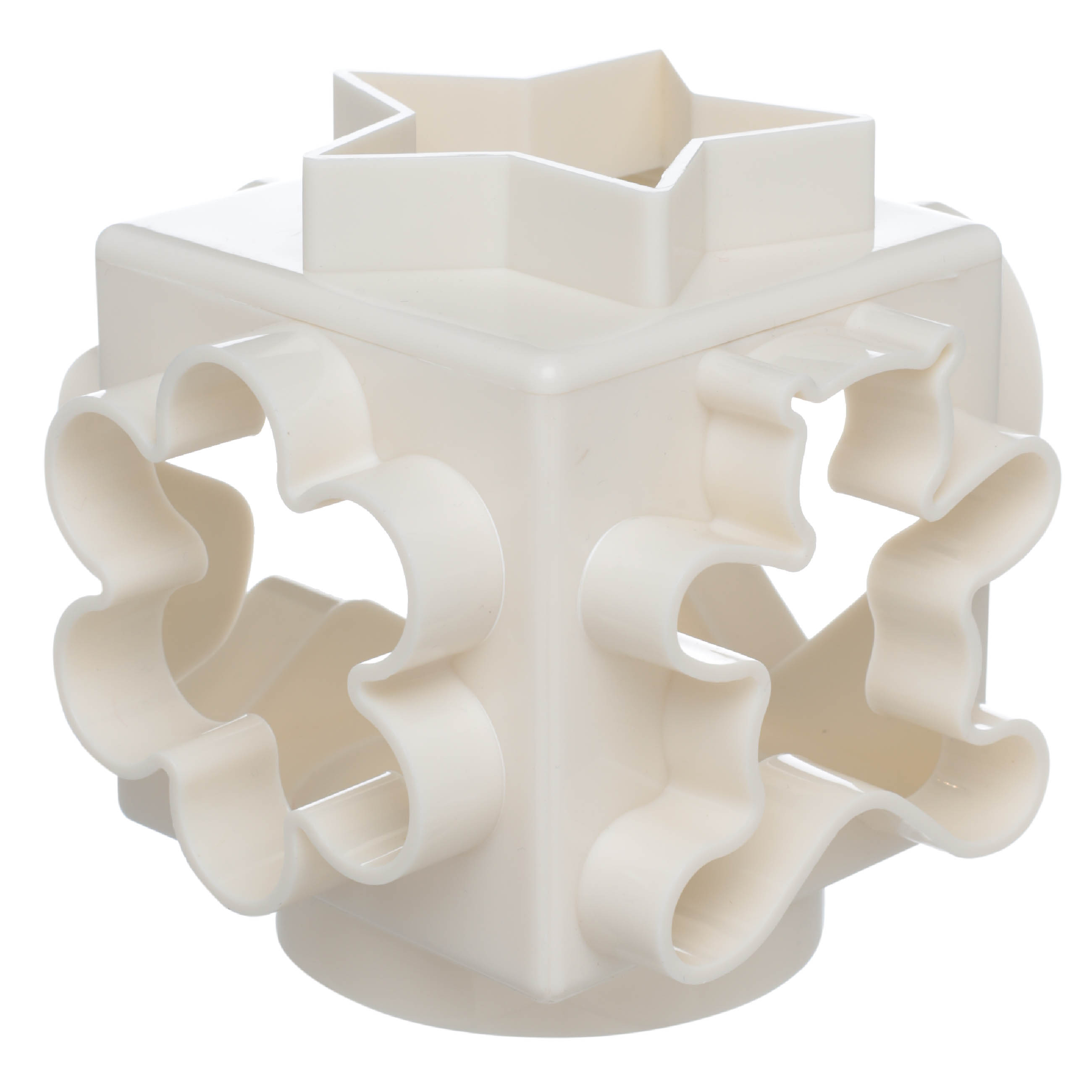 Cookie cutter, 6 sides, Plastic, Milk, Cube, Bakery