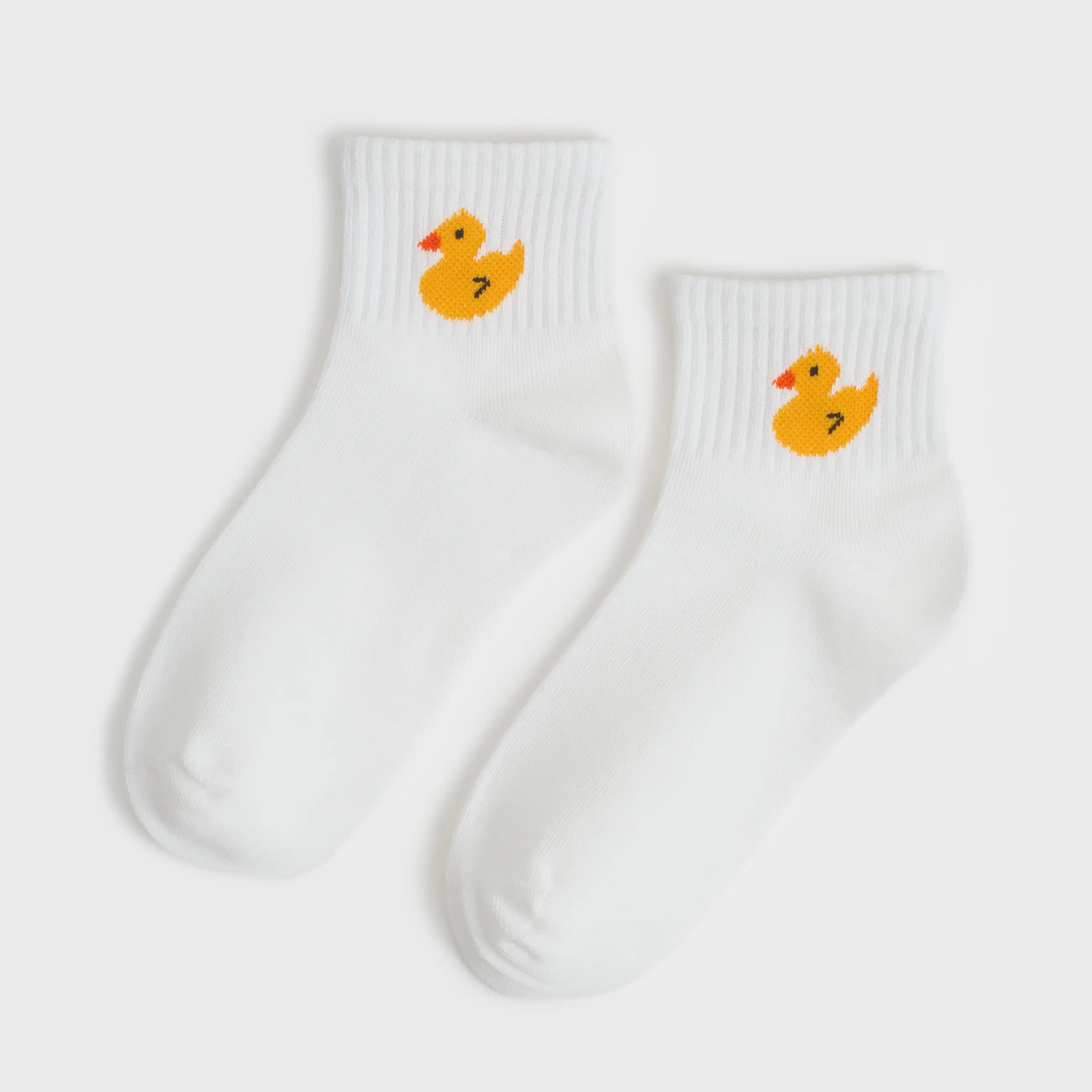 Children's socks, size 23-26, cotton / polyester, white, Duckling, Lucky