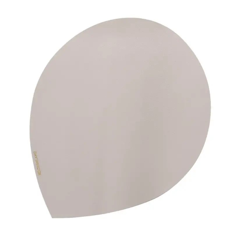Placemat, 36x45 cm, PVC, oval, light gray, Drop, Rock