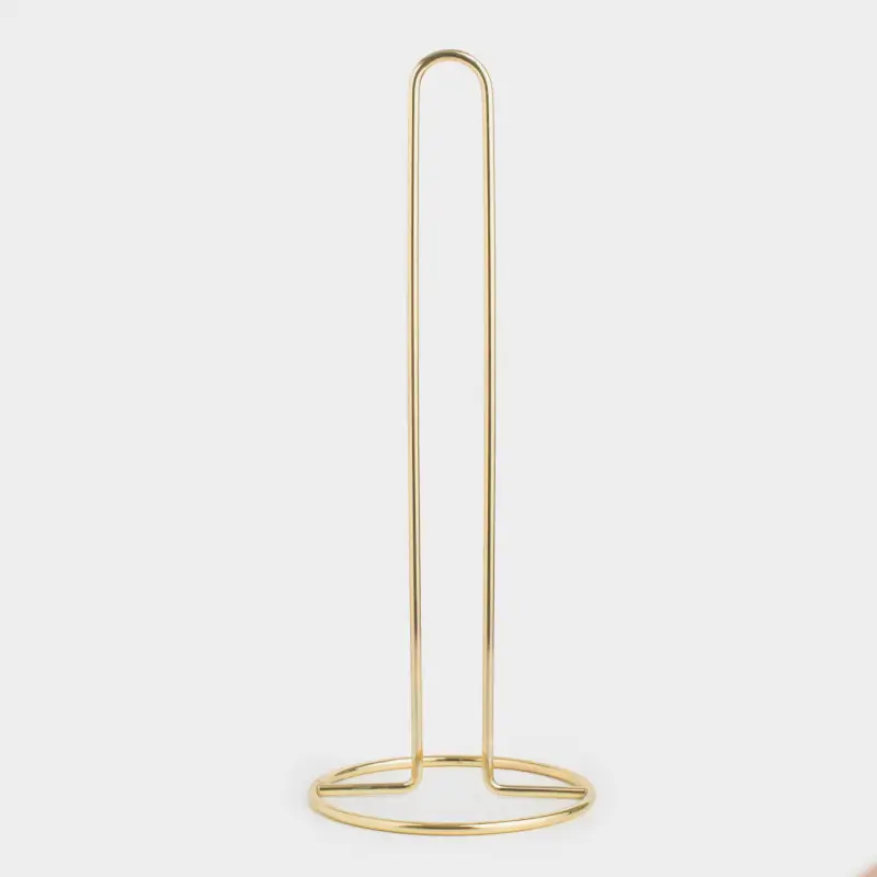 Paper towel holder, 31 cm, metal, golden, Twist gold