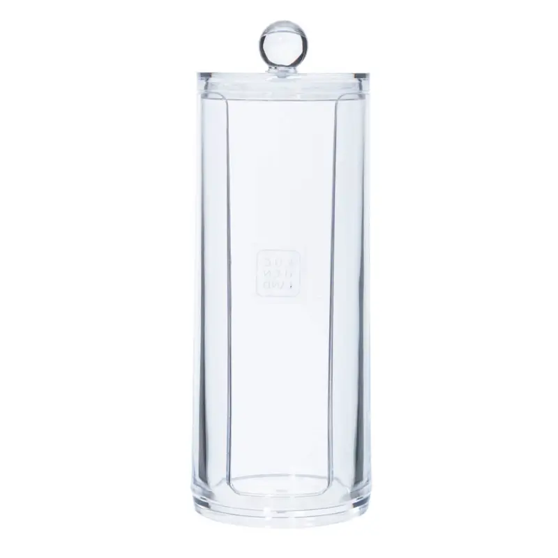 Cotton pad container, 20x7 cm, with lid, plastic, Basic