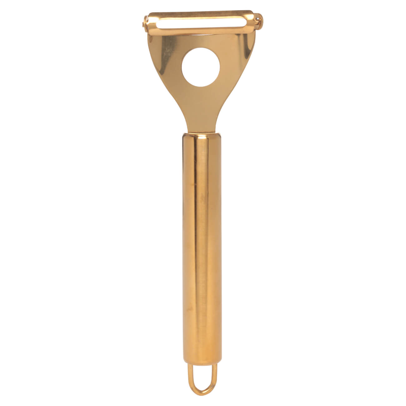 Vegetable peeler, 17 cm, steel, golden, Spiro gold