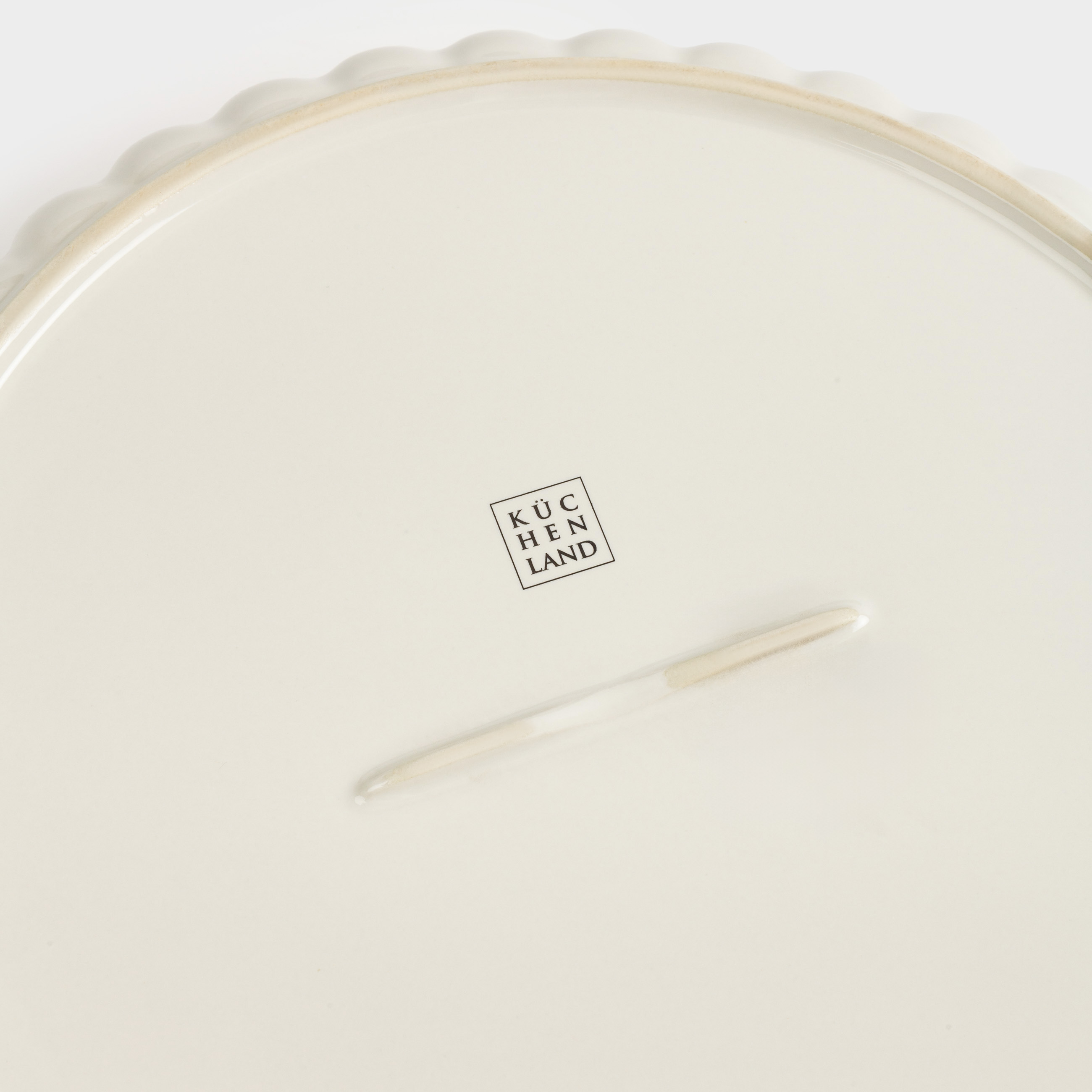 Baking dish, 22 cm, ceramic, round, milky, Cakes ivory