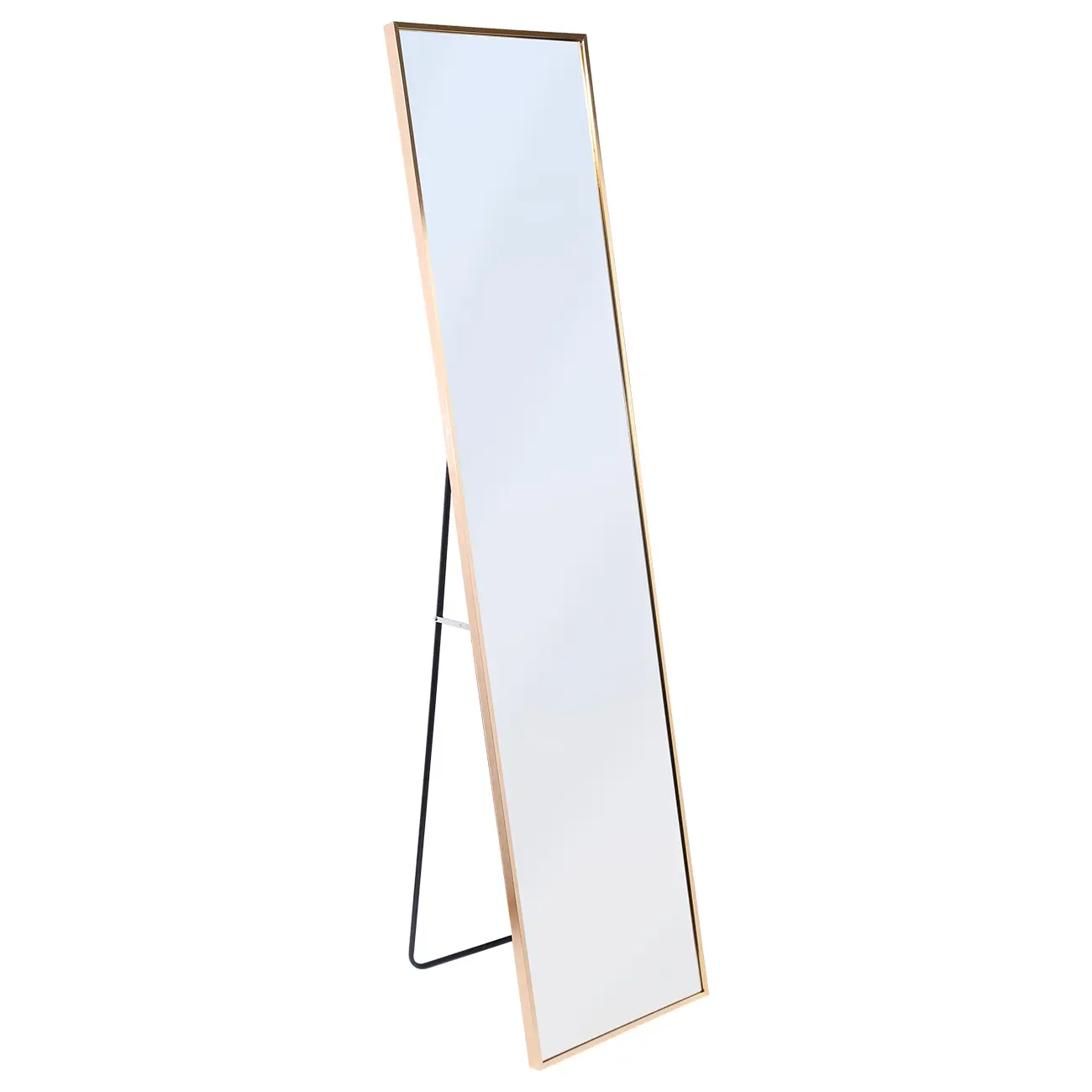 Floor mirror, 35x150 cm, metal, rectangular, golden, Trend, image-0