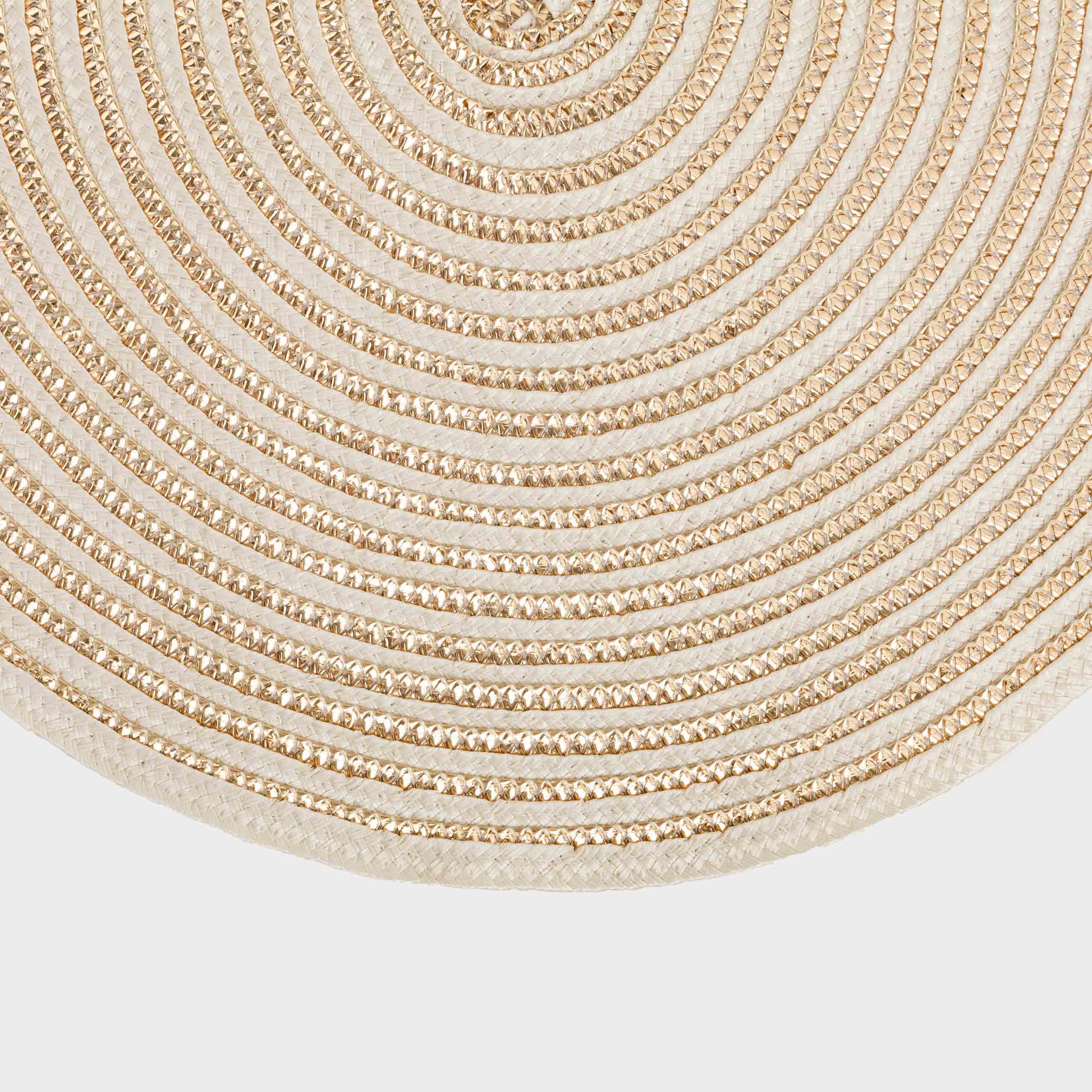 Placemat, 38 cm, polypropylene, round, champagne, Circle, image-0