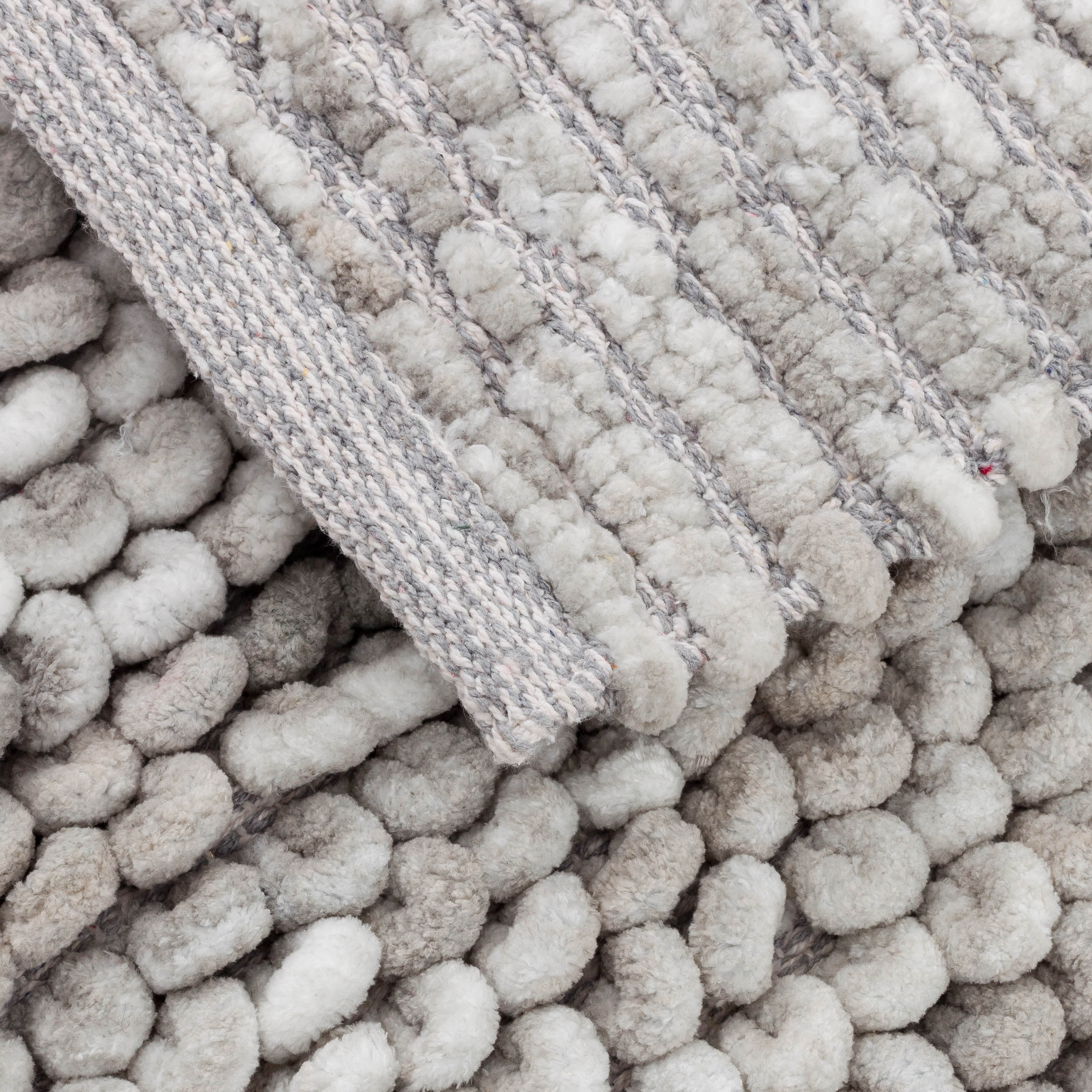 Mat, 50x80 cm, polyester/cotton, grey, Bubbles