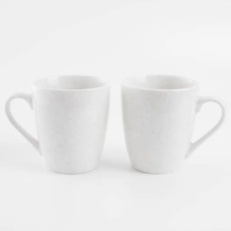 Mug, 350 ml, 2 pcs, porcelain P, milky, speckled, Latio