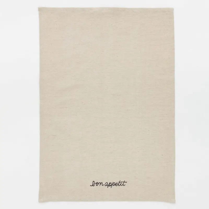Kitchen towel, 40x60 cm, cotton / linen, beige, Flax
