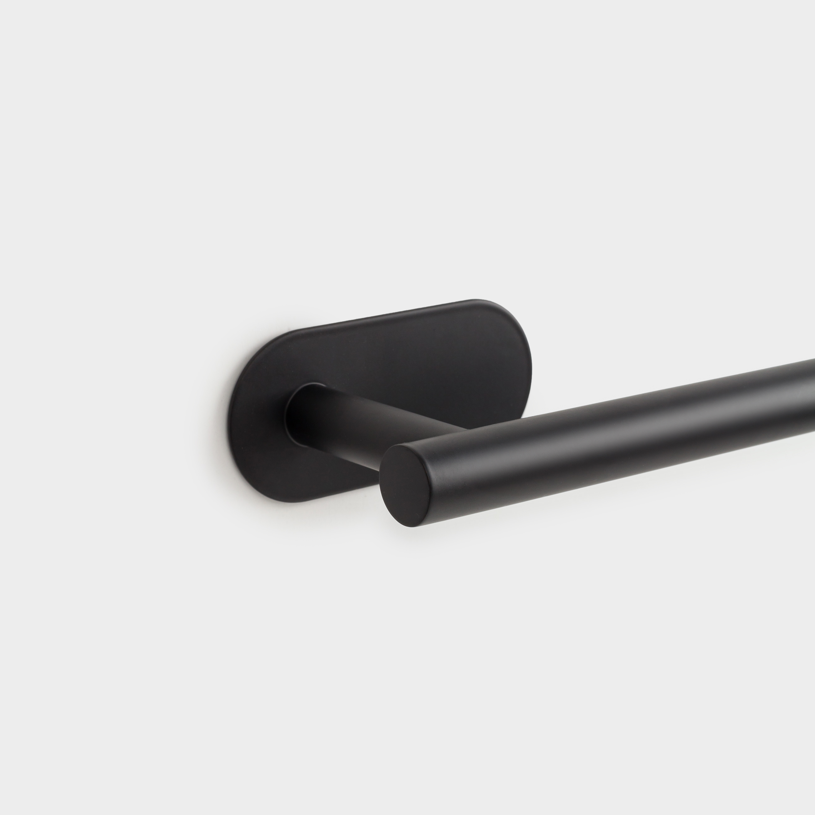 Toilet paper holder, 16 cm, wall-mounted, with Velcro, steel, black, Total black, image-6