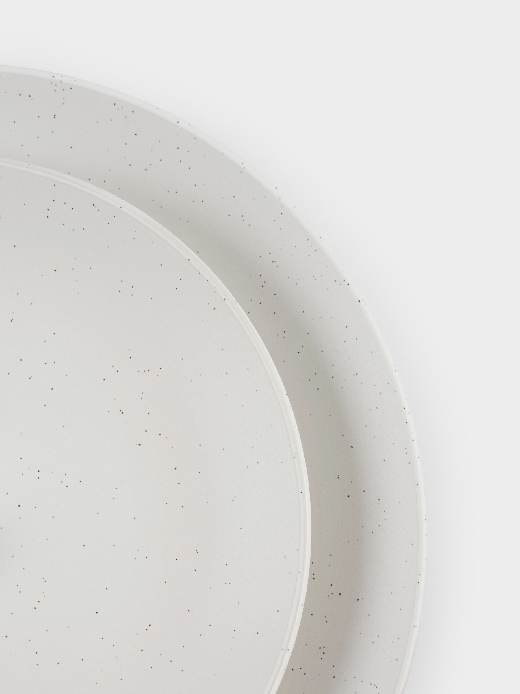 Dining set, 6 pers, 18 pr, ceramic, milk, speckled, Particle, image-6