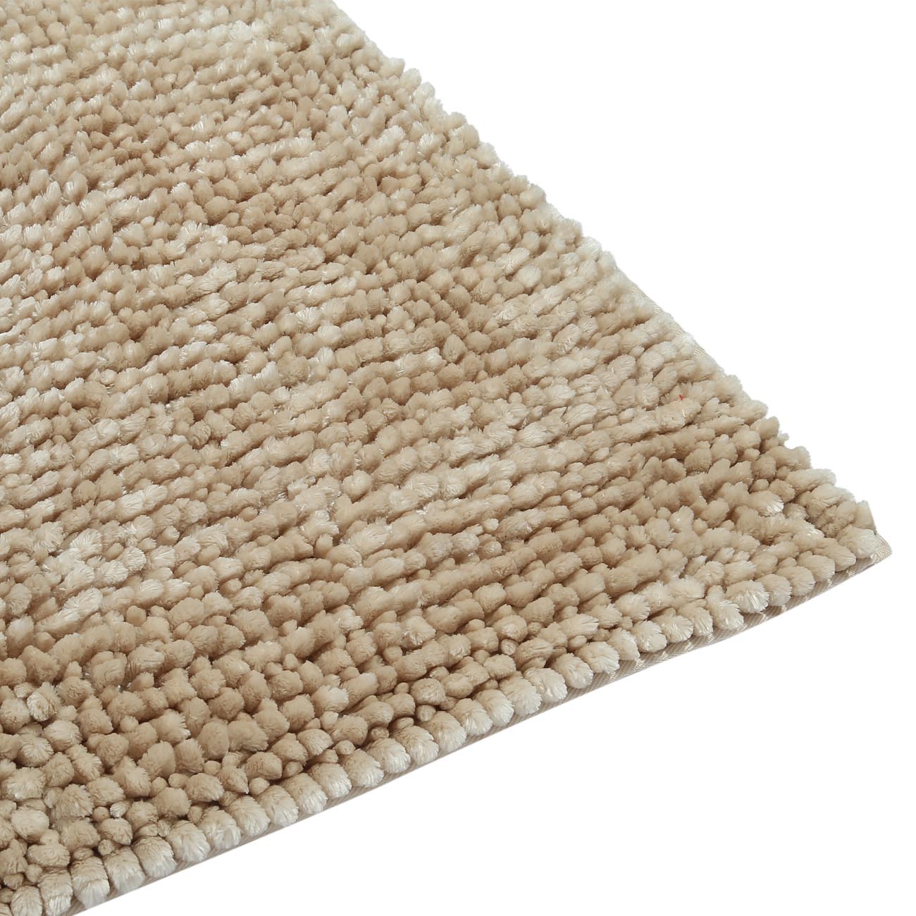 Mat, 50x80 cm, anti-slip, polyester, beige, Fluff, image-1