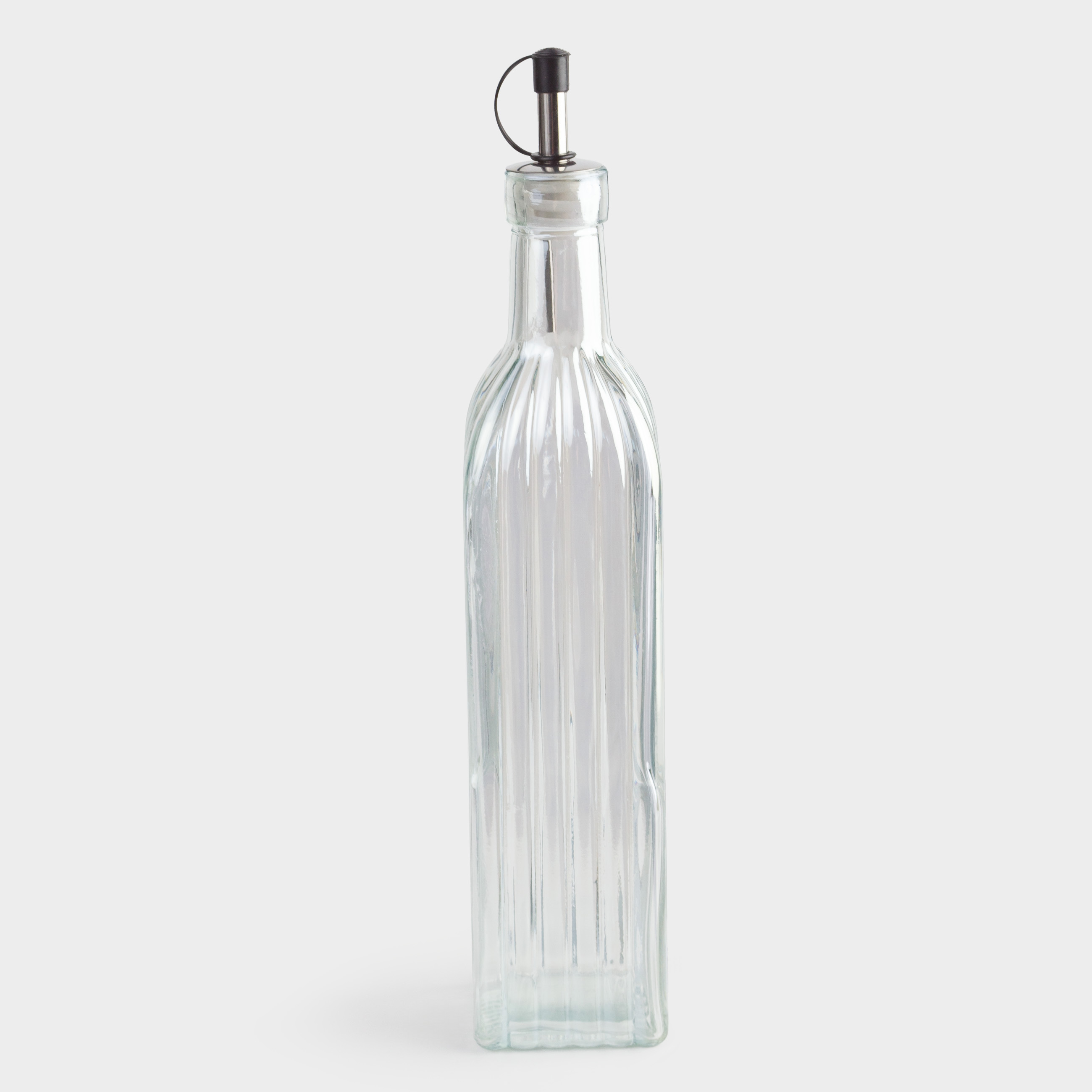 Oil or vinegar bottle, 500 ml, with dispenser, glass / steel, mother of pearl, Ribby polar, image-0