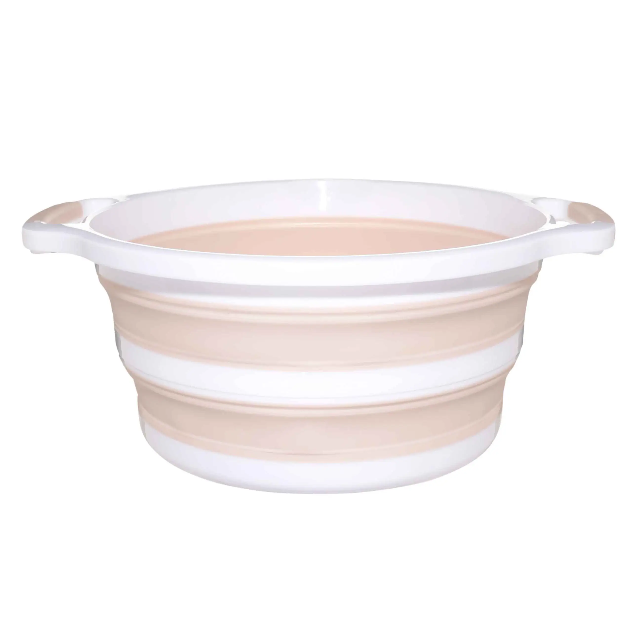 Foldable basin, 10 l, plastic / rubber, beige-pink, Foldaway, image-0
