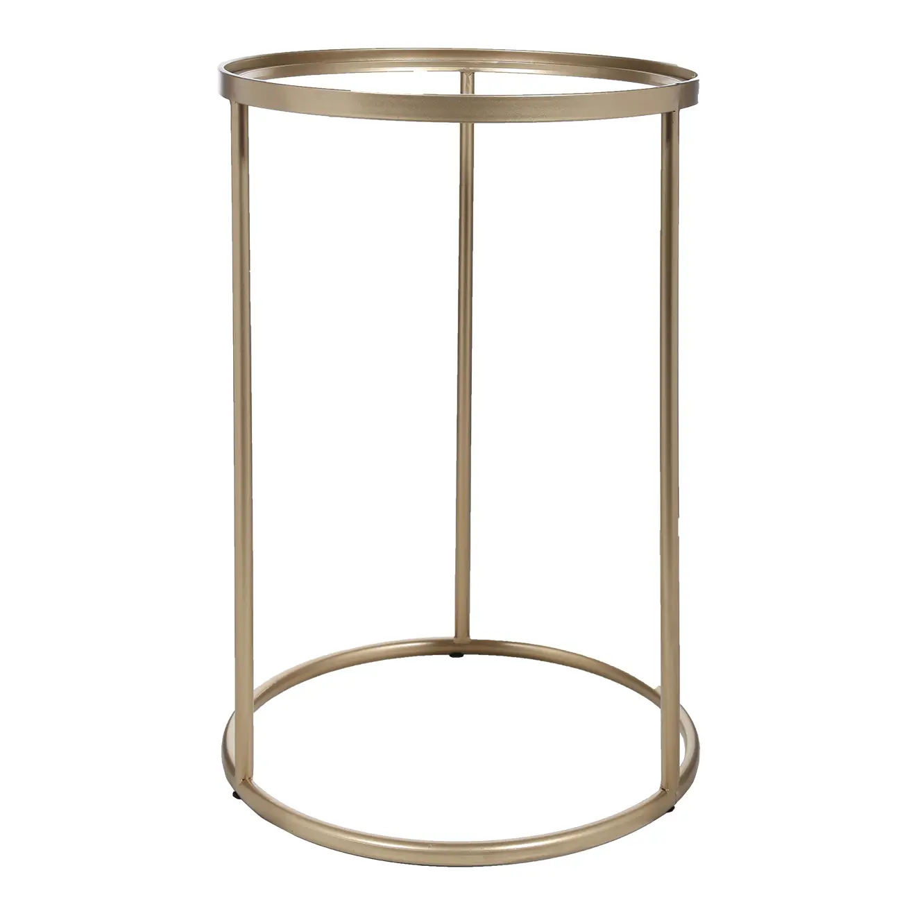 Tray stand, 54 cm, metal, round, gold, Trend, image-0