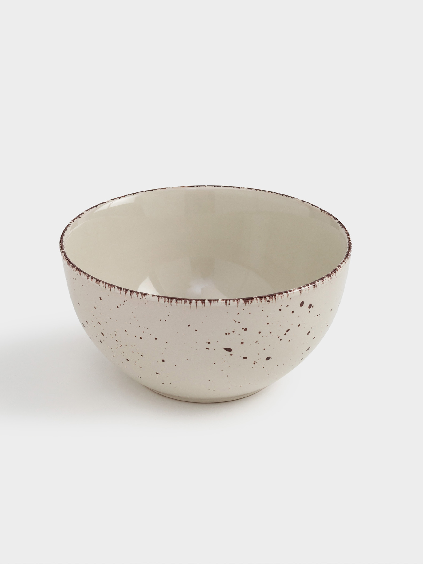 Soup plate, 14x7 cm, 2 pieces, ceramic, beige, speckled, Speckled, image-3