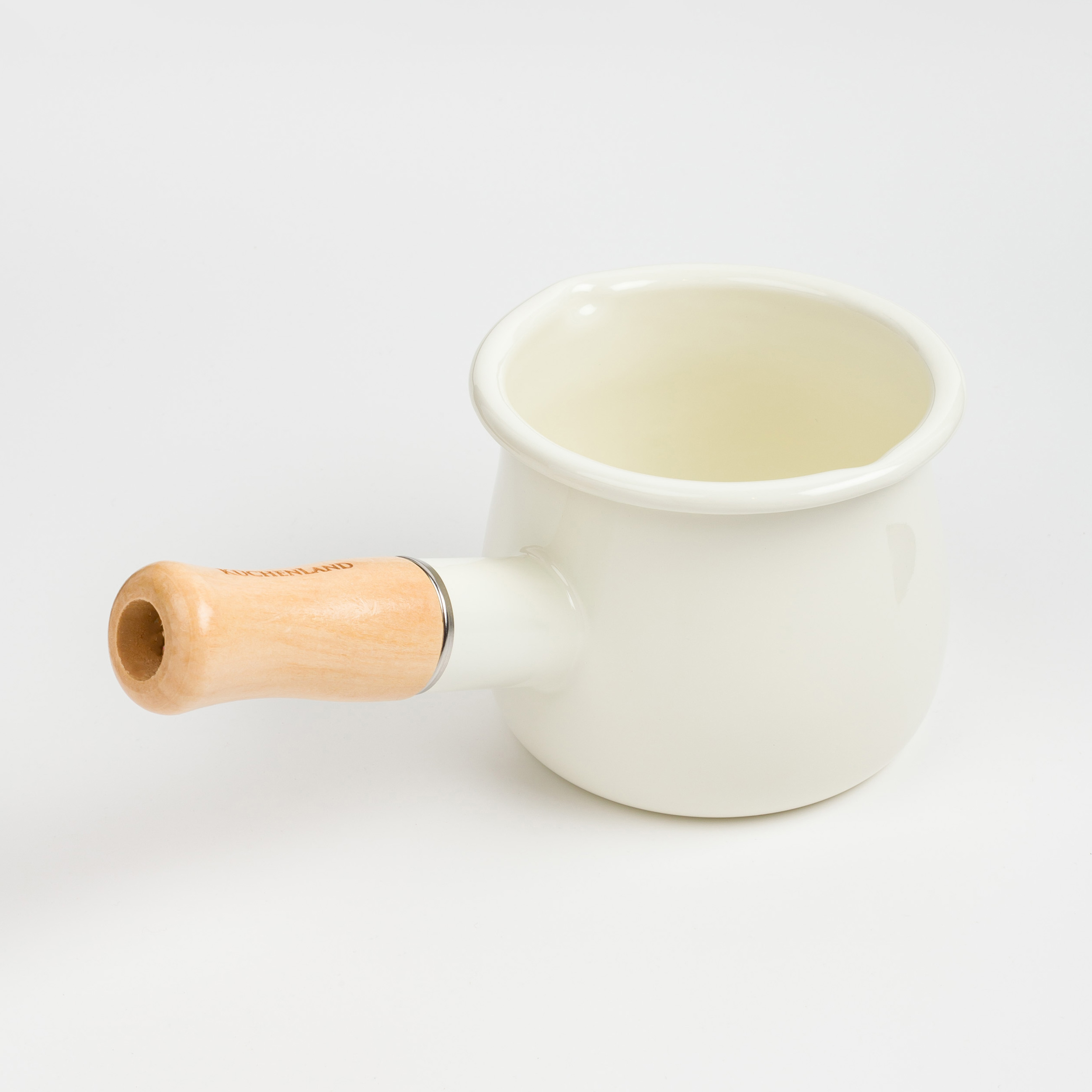 Turka, 550 ml, enameled metal/wood, milk, Nostalgia, image-3