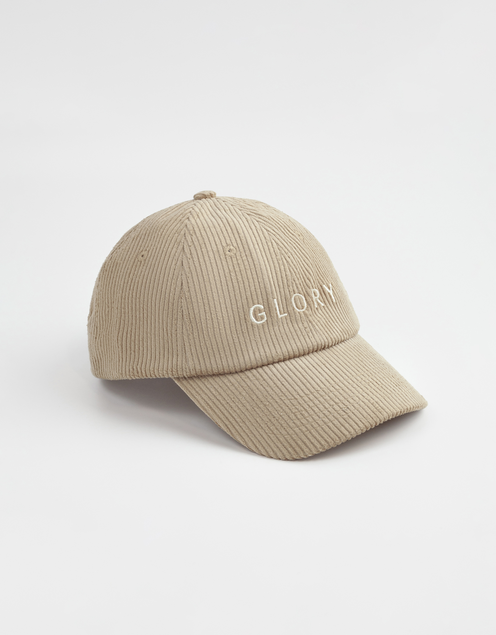 Baseball cap, 58 cm, single size, ribbed, velvet, beige, Design, Velvet cap, image-1