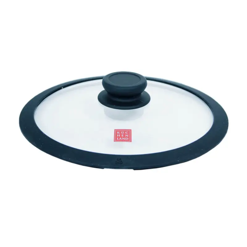 Lid, 24 cm, glass T / silicone, Solution accessory