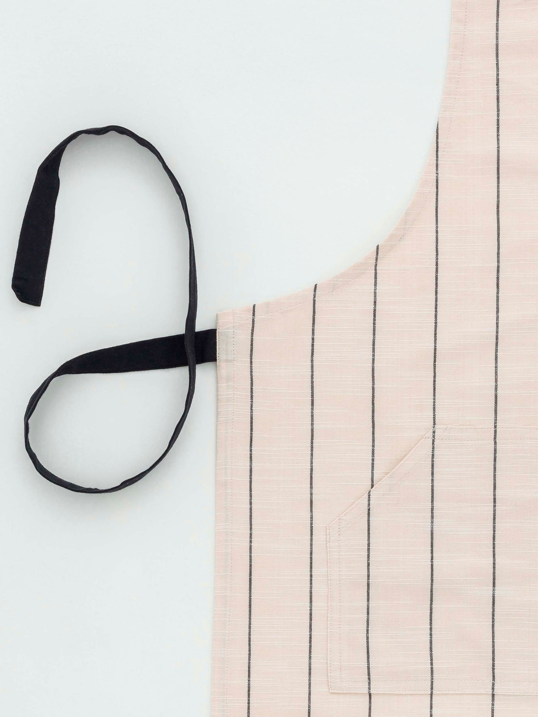 Apron, 68x92 cm, cotton, beige, Stripes, Flax, image-1