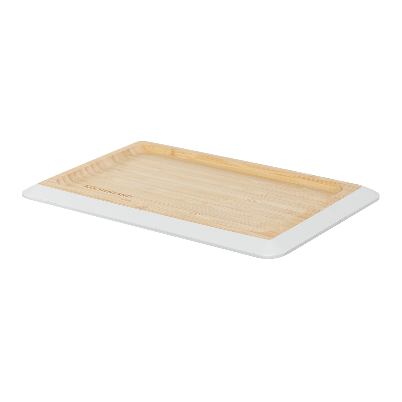 Dish, 24x16 cm, bamboo, rectangular, grey edging, Bamboo soft, image-3