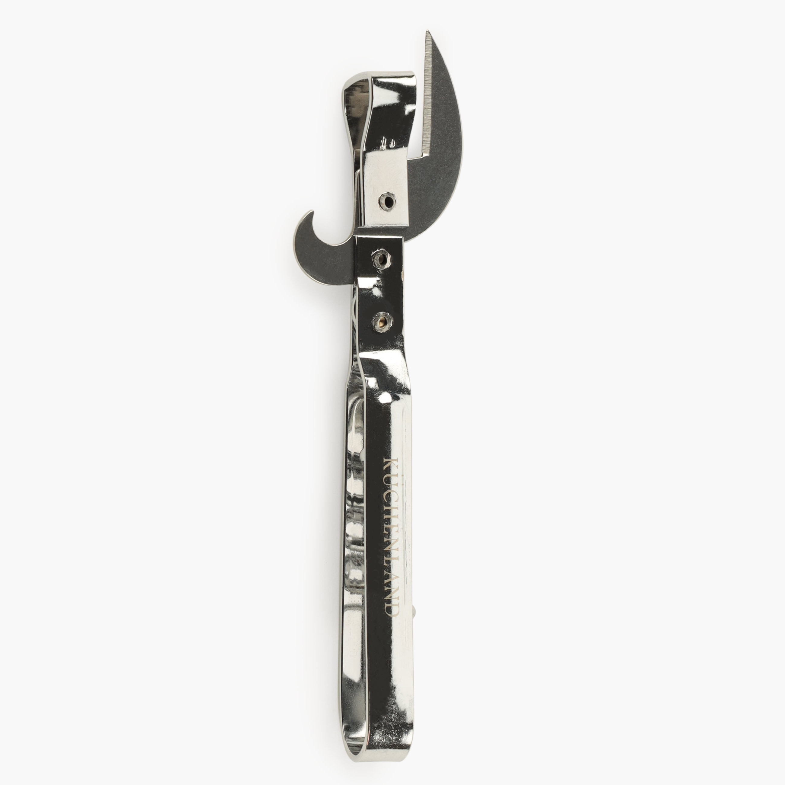 Bottle and can opener, 13 cm, with corkscrew, metal, Classic, image-0