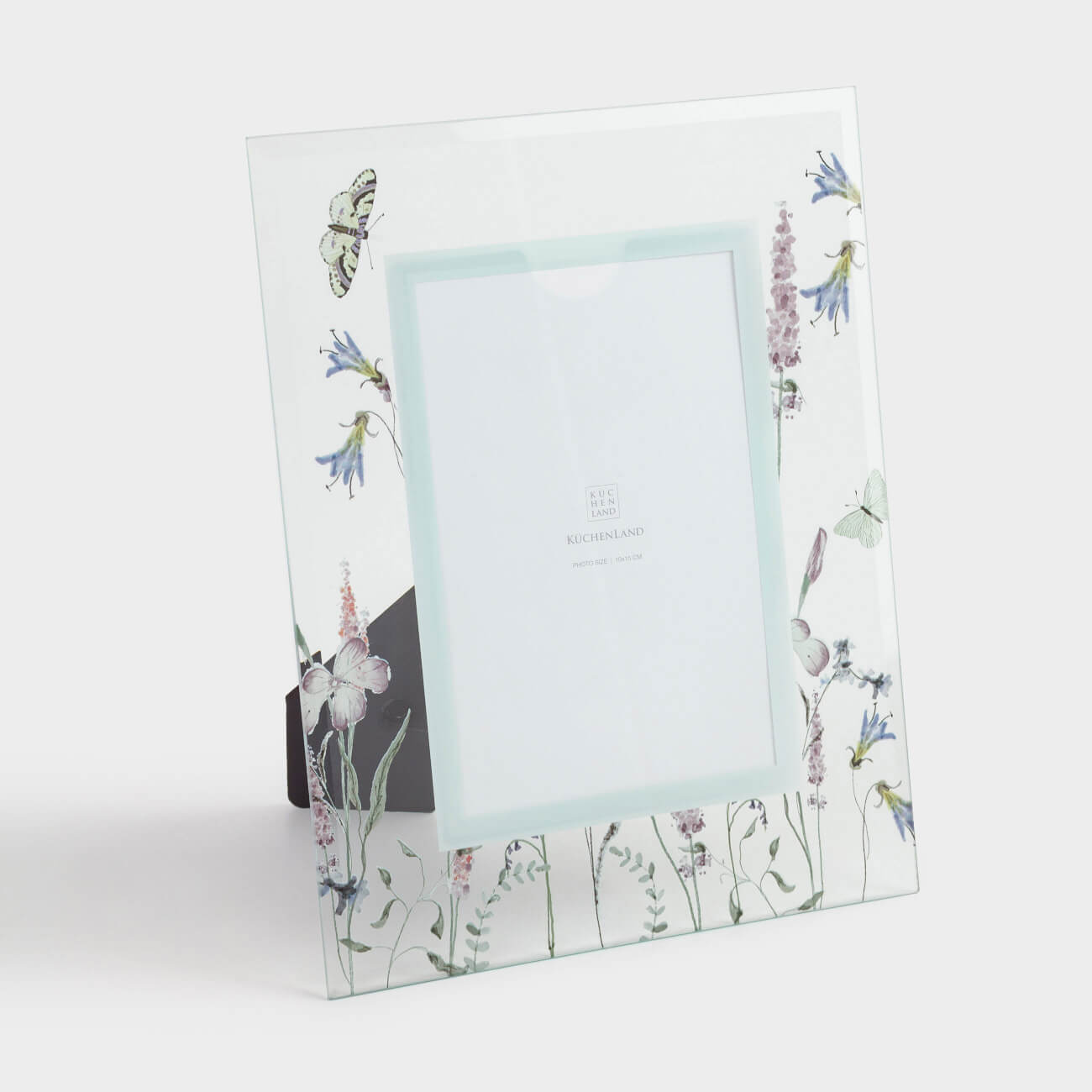 Photo frame, 18x23 cm, Glass, Flowers, Sheer