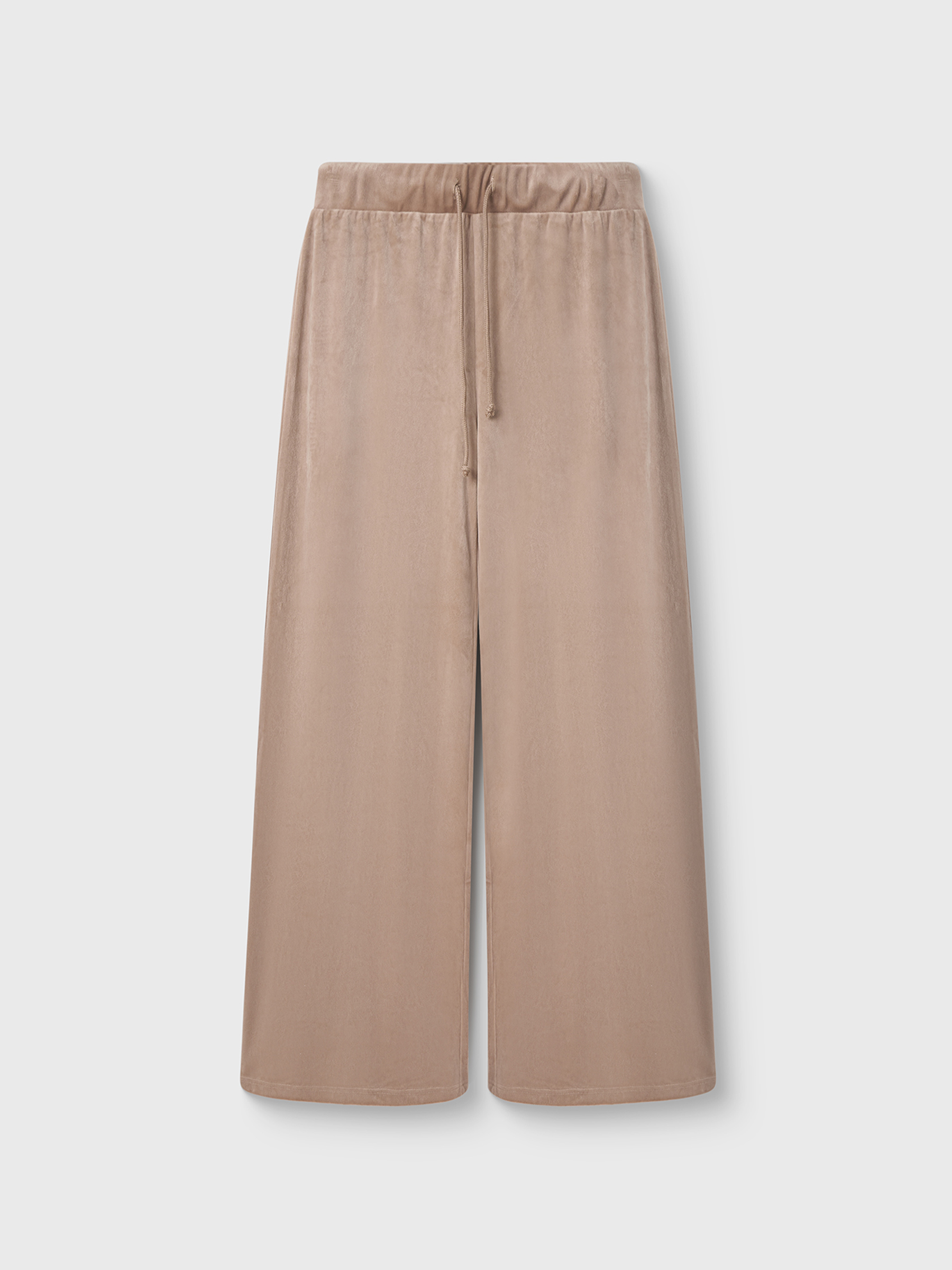 Women's trousers, homewear, size S, wide, velour, sand, Lillian, image-5