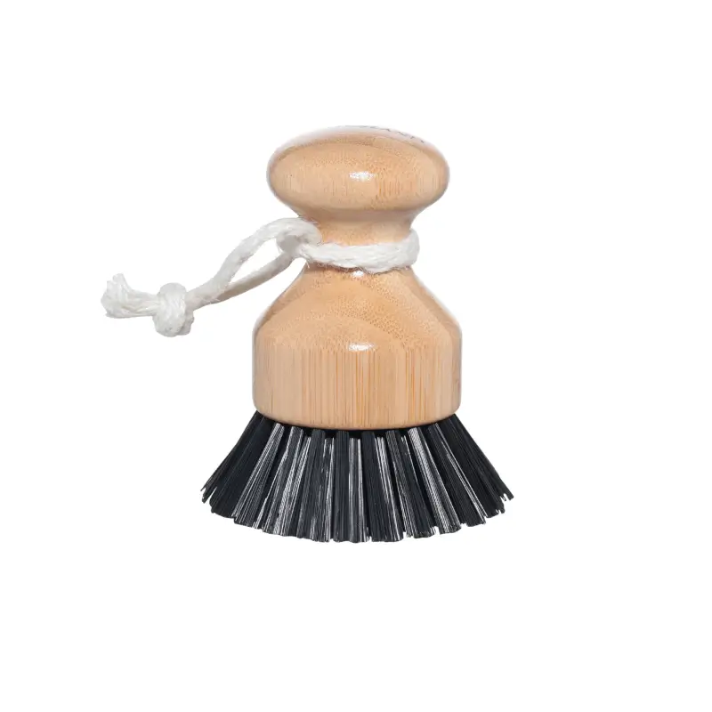 Dish washing brush, 7 cm, bamboo / plastic, black, Black clean ,image-0