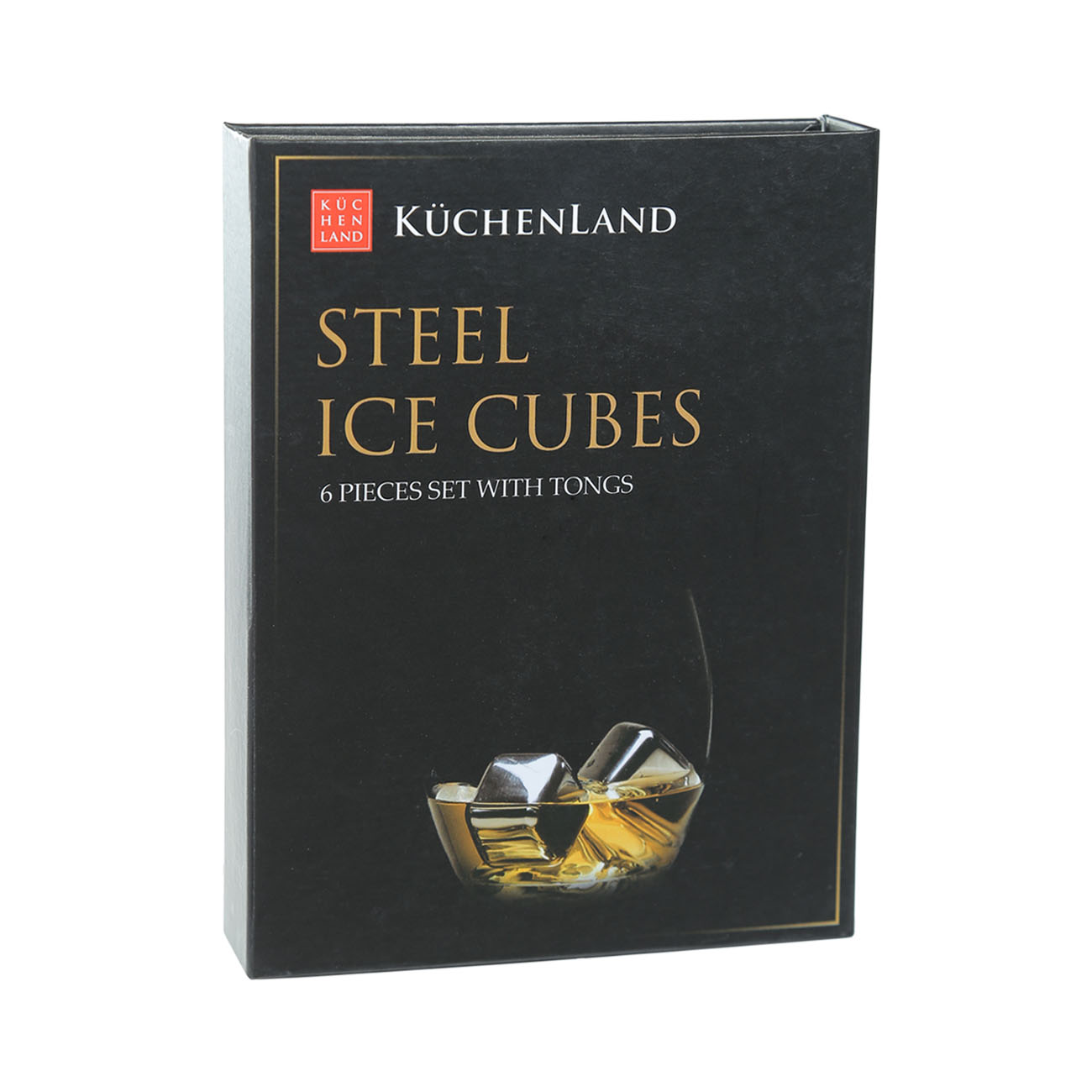 Set of cubes for cooling drinks, 8 pr, with tongs, steel, BAR