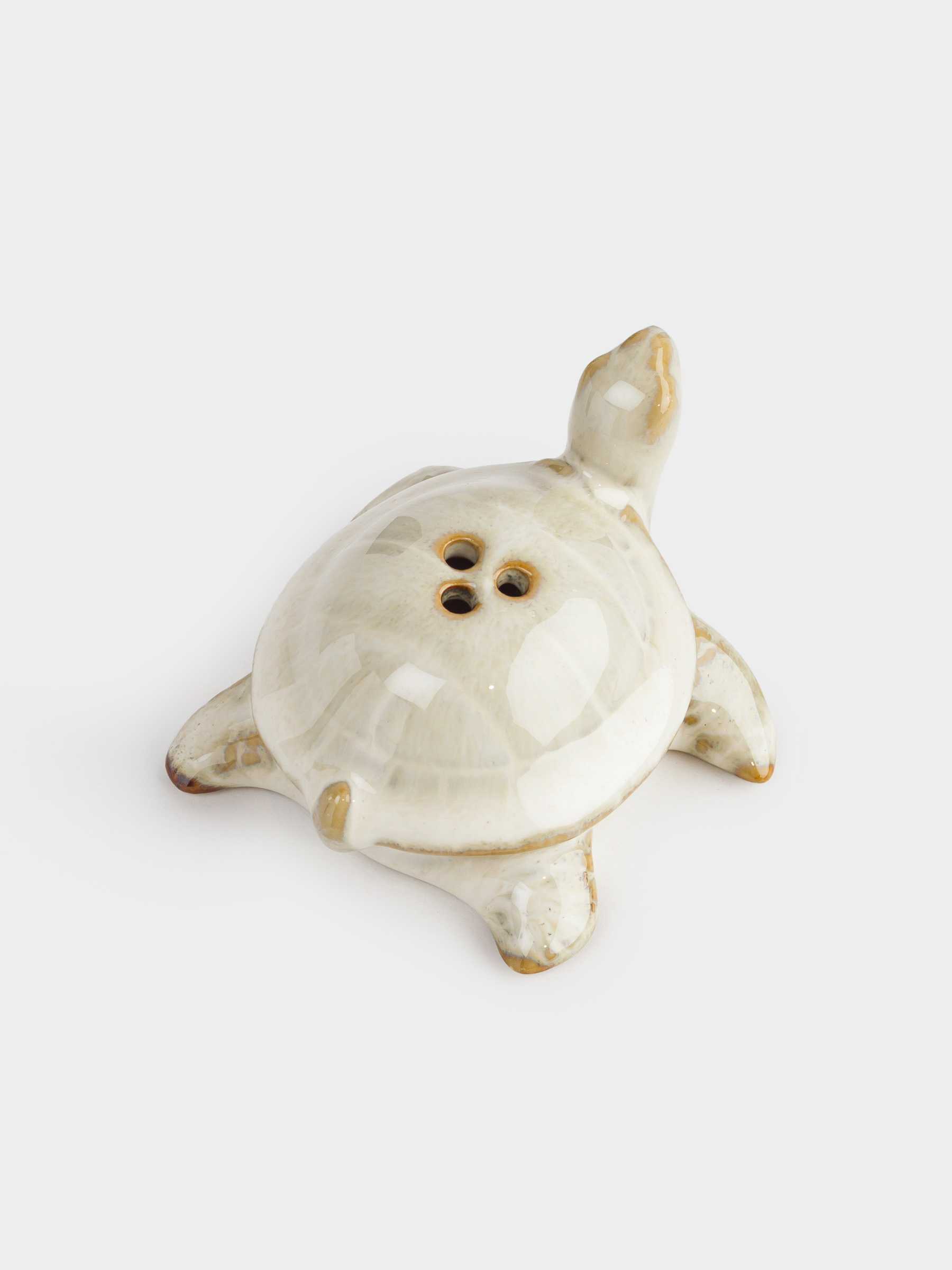 Salt or pepper container, 6 cm, porcelain P, beige-brown, Turtle, Grand turtle, image-4